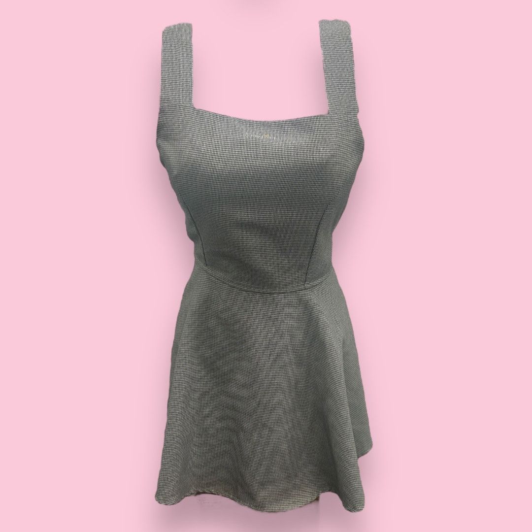 Vintage Vintage 1990s Greed Girl Gingham Mini Fit & Flare Dress Size M / US 6-8 / IT 42-44 - 4 Thumbnail