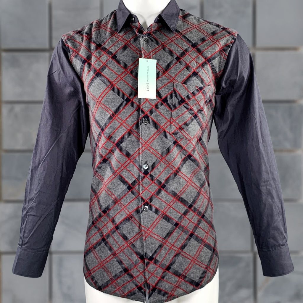 Comme des Garcons Girl COMME des GARCONS SHIRT Size S Grey Red Plaid Cotton Wool Long Sleeve Shirt Mens Shirt Size US S / EU 44-46 / 1 - 1 Thumbnail