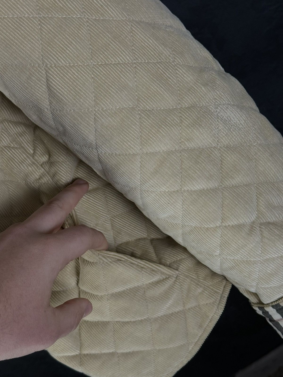 Burberry Burberry Women’s Quilted Corduroy Jacket Nova Check Beige Size XXL / US 16-18 / IT 52-54 - 10 Thumbnail
