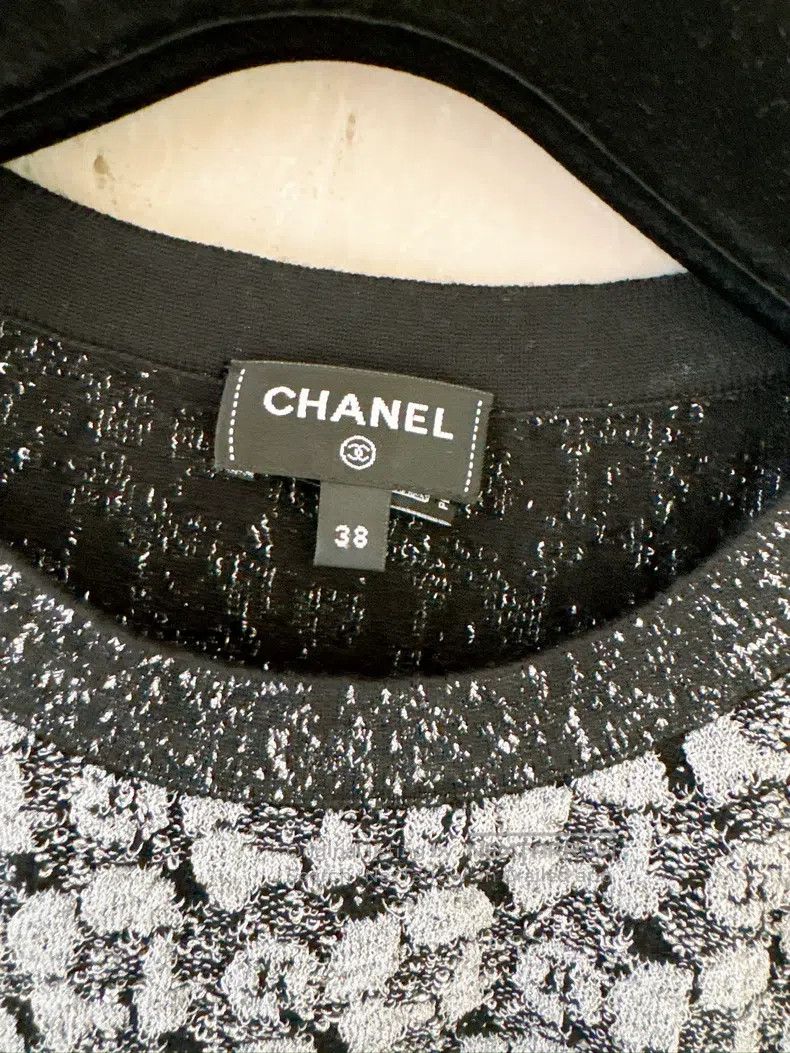 Chanel Chanel 23K autumn and winter black and silver camelia knit Size XS / US 0-2 / IT 36-38 - 8 Thumbnail