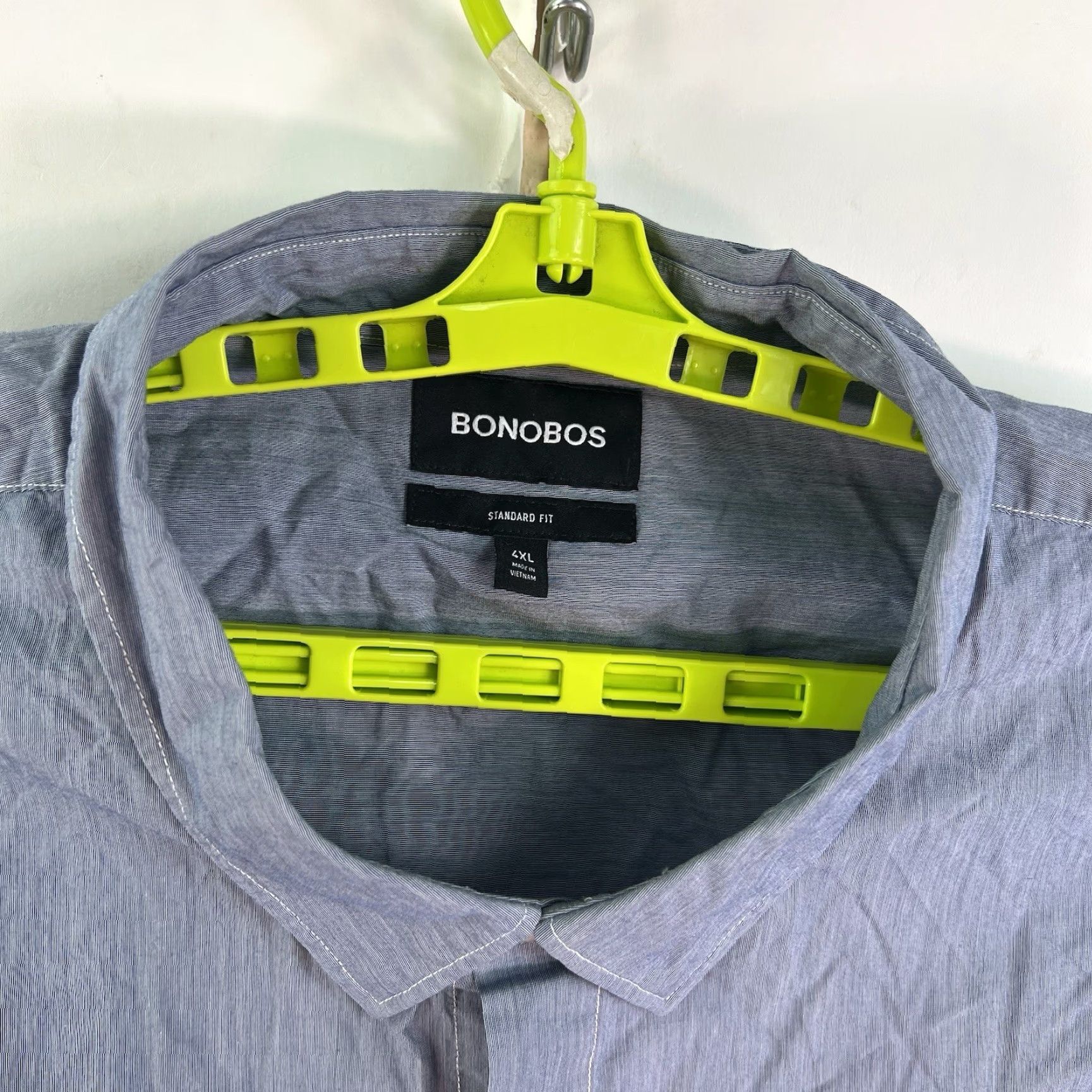 Bonobos VINTAGE Bonobos Men's Button-Up Shirt Blue Stripe Long Sleeve 4XL Casual Business Workwear Size US XXL / EU 58 / 5 - 3 Thumbnail