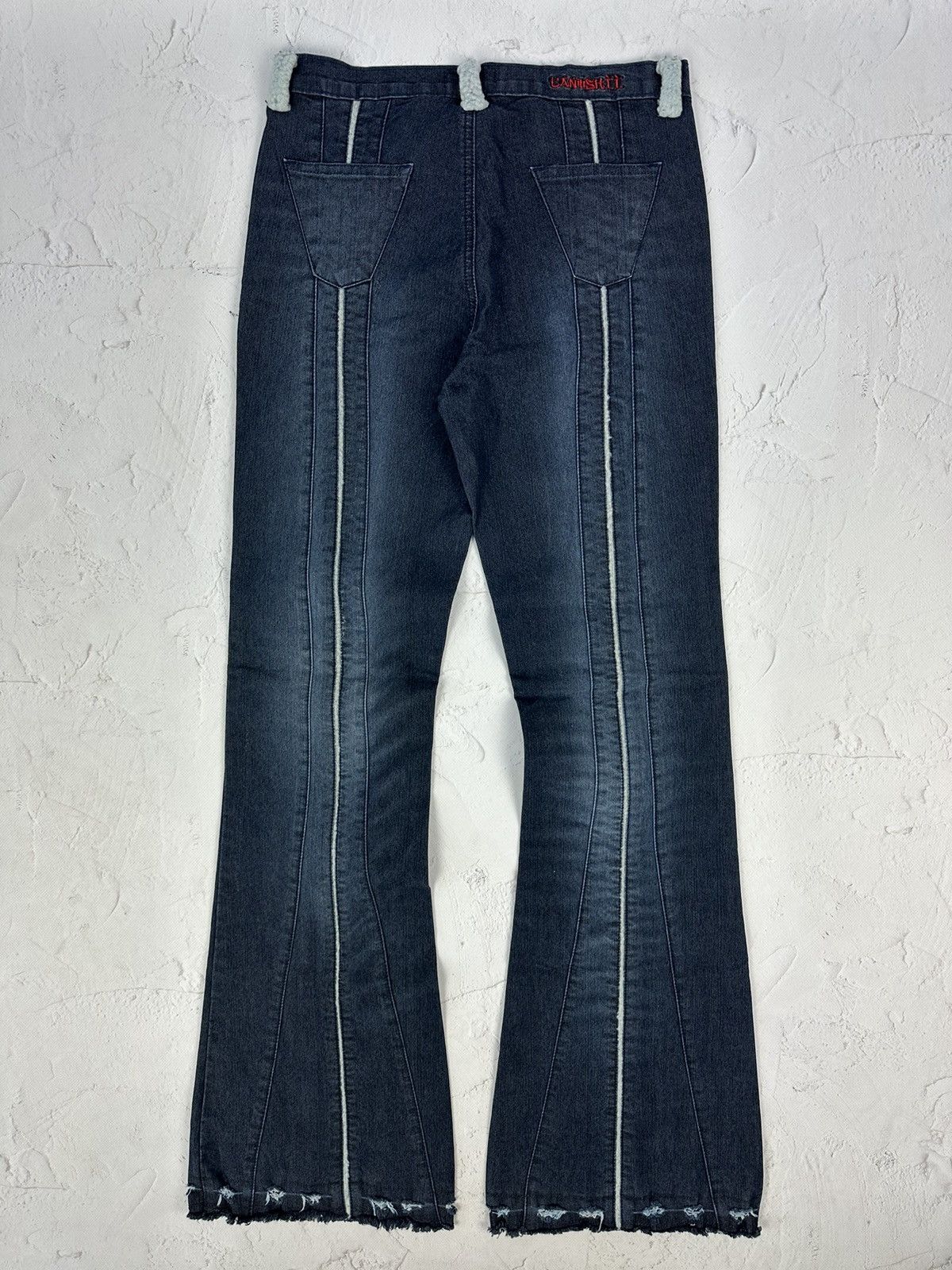 Vintage Y2K Vintage Distressed Flared Jeans Size 30" / US 8 / IT 44 - 6 Thumbnail