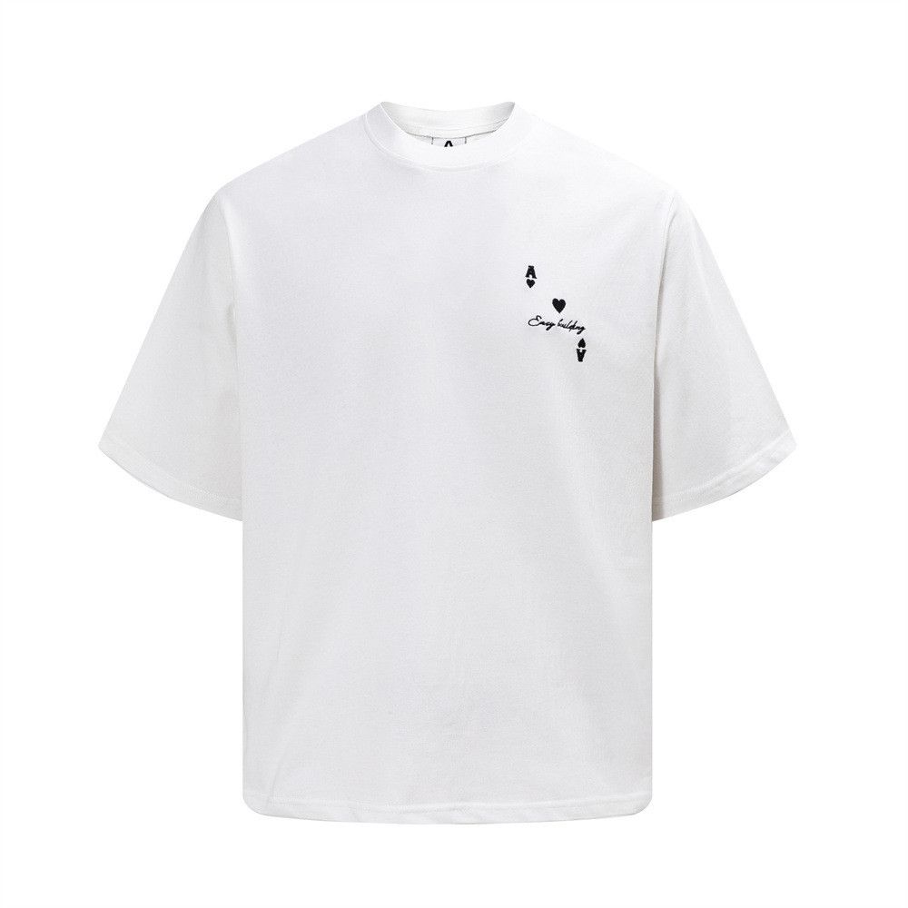 Japanese Brand Men's Hip-Hop Style Heart-Embroidered T-Shirt Size US M / EU 48-50 / 2 - 2 Thumbnail