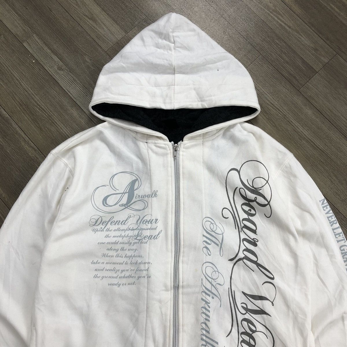 If Six Was Nine × Japanese Brand × Le Grande Bleu (L.G.B.) 2000s Airwak Poem Tribal Goa Lgb Punk Stye Zipper Hoodie Size US L / EU 52-54 / 3 - 13 Thumbnail