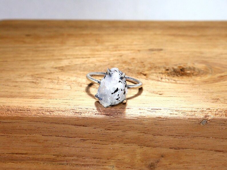 Handmade Rainbow Moonstone 925 Sterling Silver Ring - Handmade Ring Size ONE SIZE - 2 Thumbnail