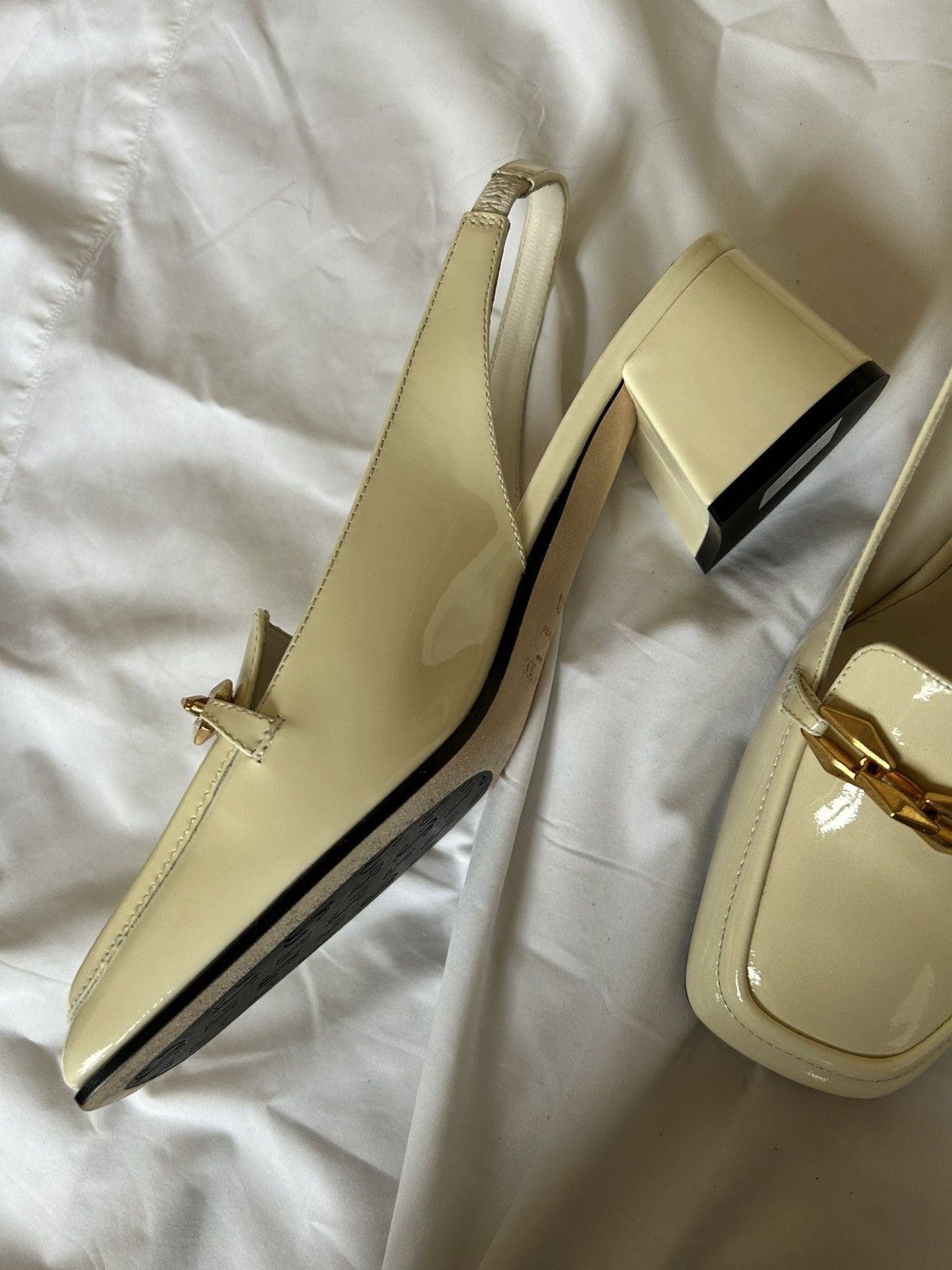 Chanel Jimmy Choo white gold heel Size US 7.5 / IT 37.5 - 2 Thumbnail