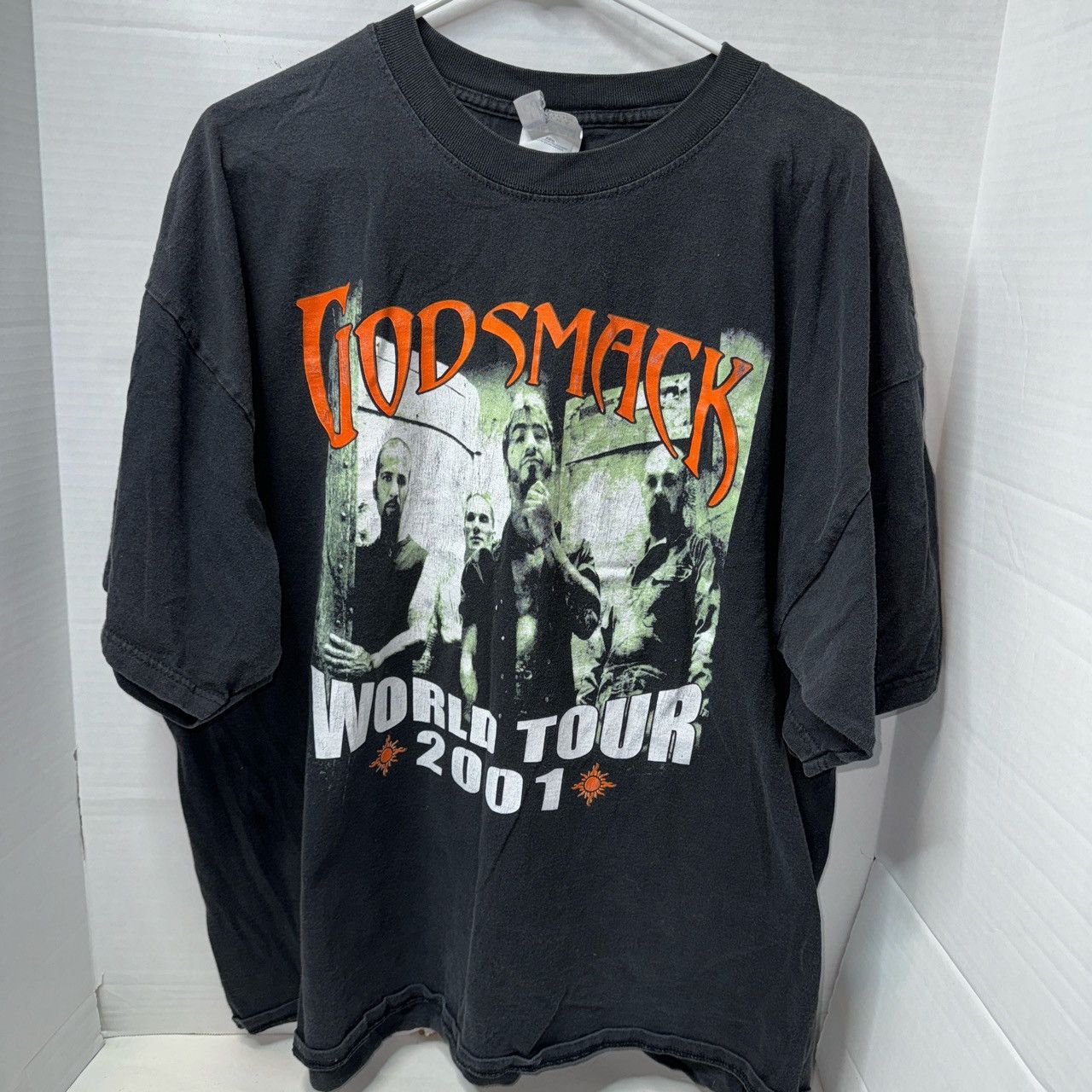 Image of Gildan Vintage Y2K 2001 Godsmack World Tour Shirt in Black, Men's (Size 2XL)