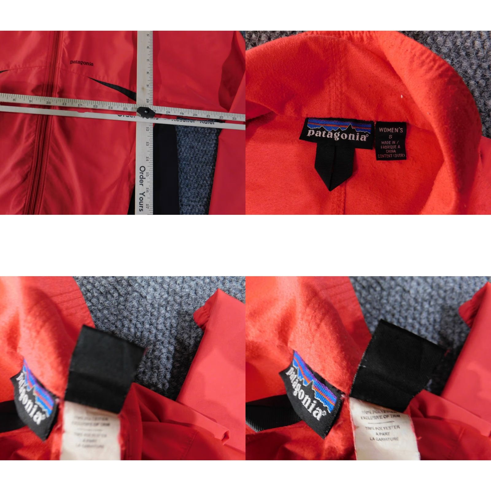 Patagonia Patagonia Jacket Womens S Red Black Outdoor Lightweight Soft Shell Mid-Length Long Sleeve Fall Winter Spring - Womens Regular Fit Solid Pattern Jacket Size S / US 4 / IT 40 - 8 Thumbnail