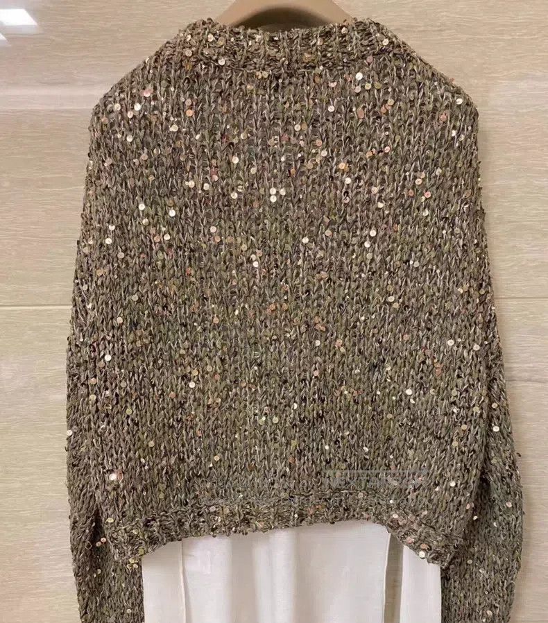 Brunello Cucinelli Brunello Cucinelli Classic Sequined Cardigan Size M / US 6-8 / IT 42-44 - 6 Thumbnail