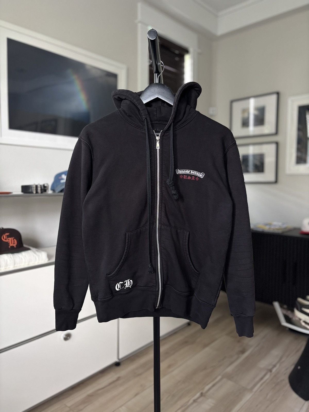 Chrome Hearts CHROME HEARTS THERMAL FLAG USA LOGO ZIP HOODIE Size US S / EU 44-46 / 1 - 1 Thumbnail
