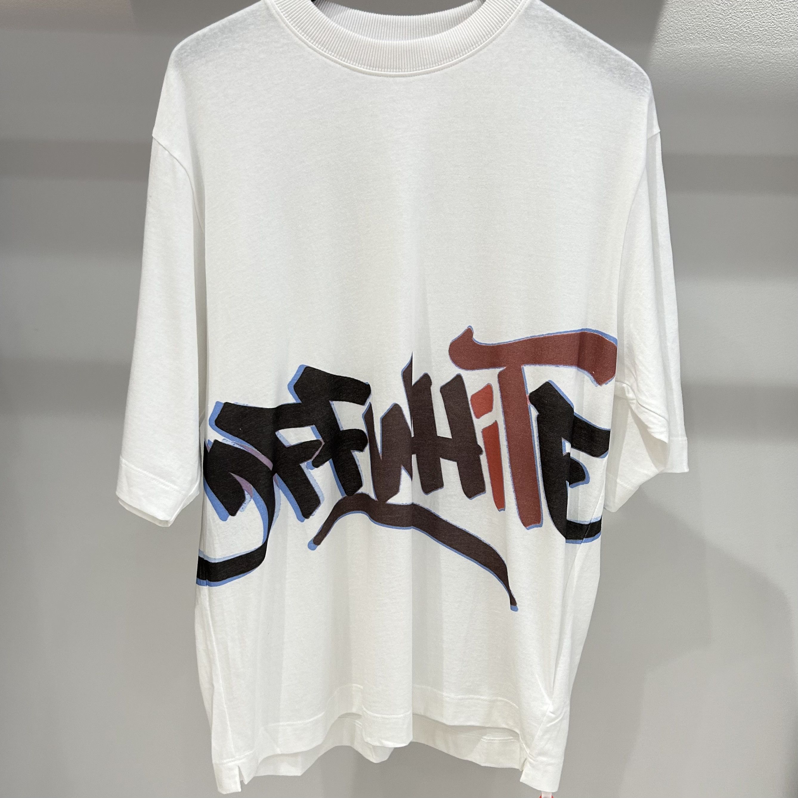 Off-White OFF-WHITE Graffiti Print Logo Tee Size US M / EU 48-50 / 2 - 1 Thumbnail