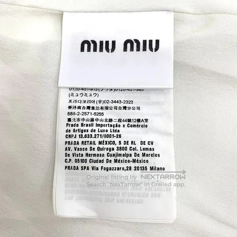 Miu Miu Miu Miu White Triacetate Women's Dress . Size XXS / US 00 / IT 34 - 6 Thumbnail