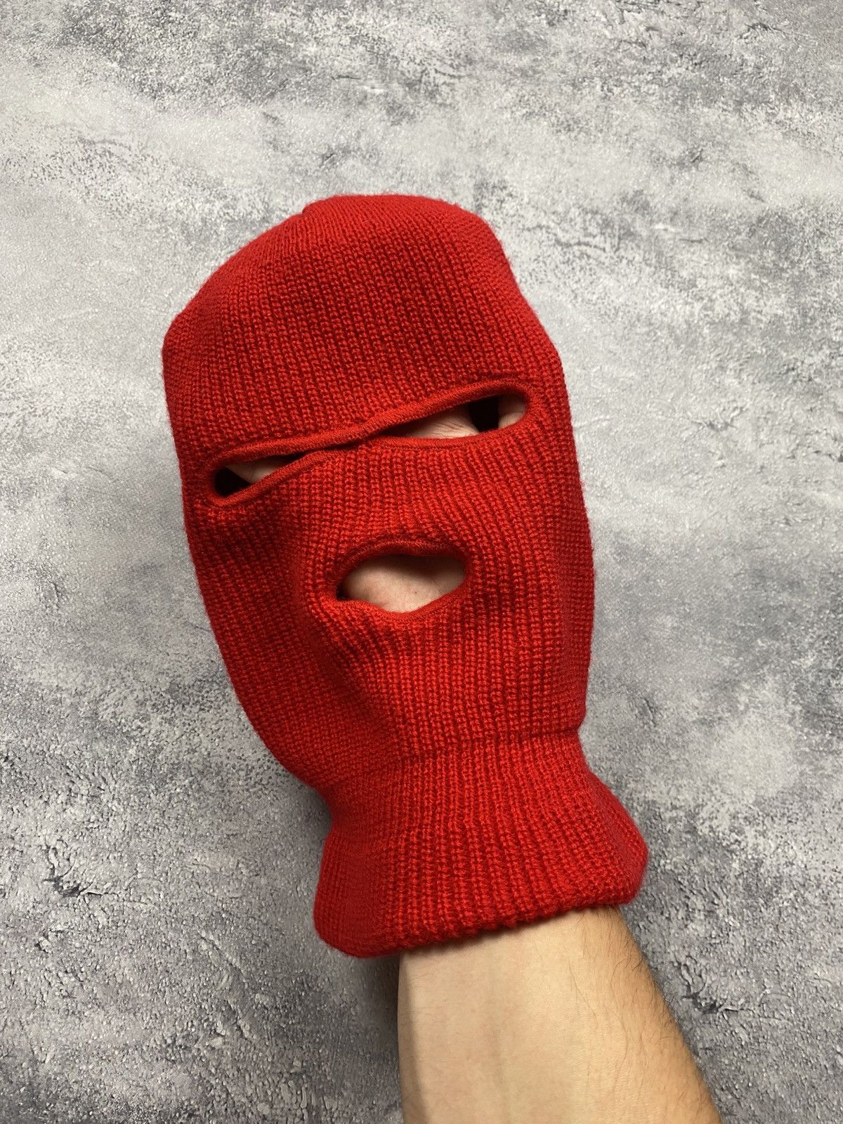 Japanese Brand Balaclava Knit Red Hat Vintage Ski Mask Rare Hype Streetwear Size ONE SIZE - 4 Thumbnail