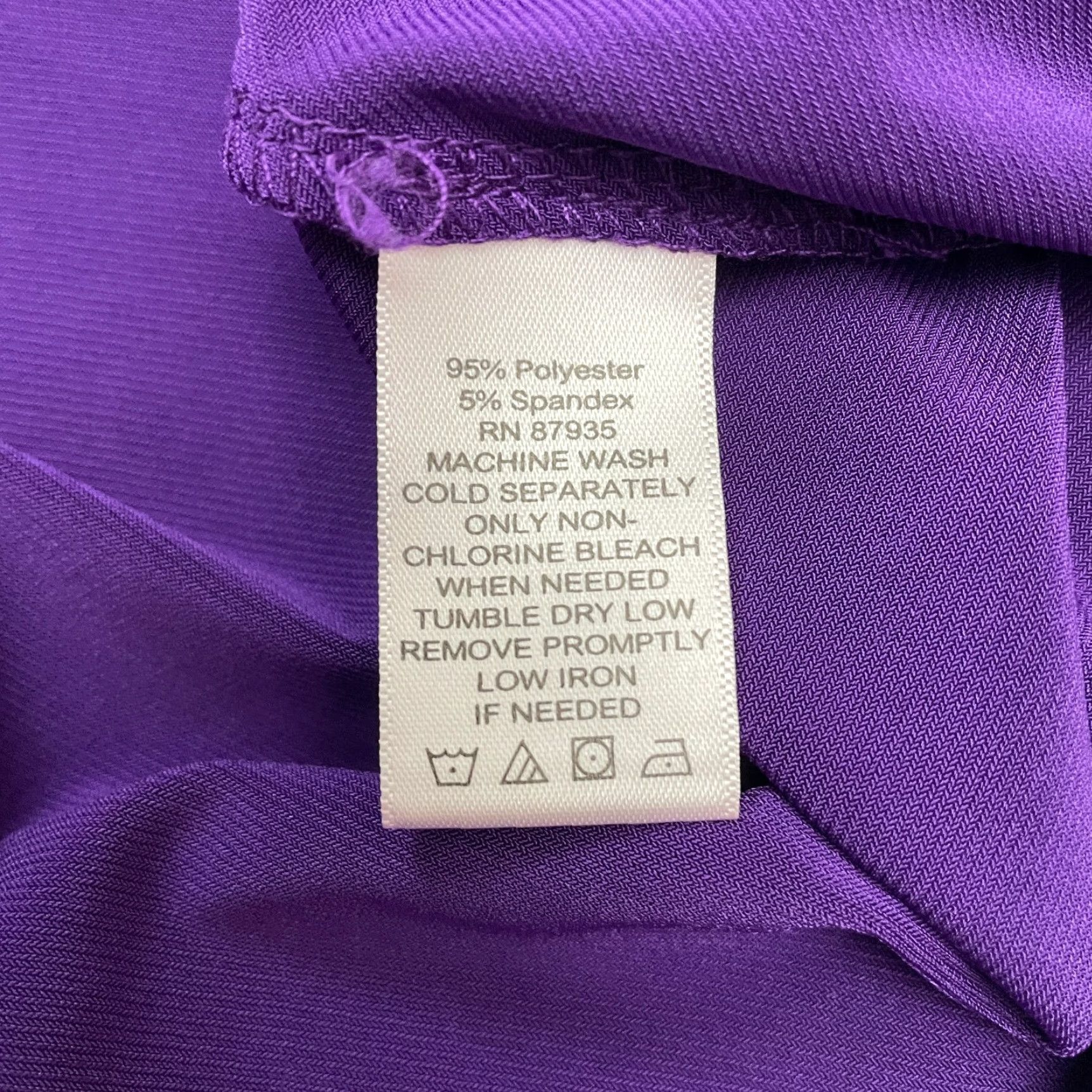 Vintage Susan Graver Blouse Shirt Women M Purple Long Sleeve Tunic Layered Casual Stretch Regular Knit Polyester Spandex Casual, Travel, Workwear Womens Size M / US 6-8 / IT 42-44 - 5 Thumbnail