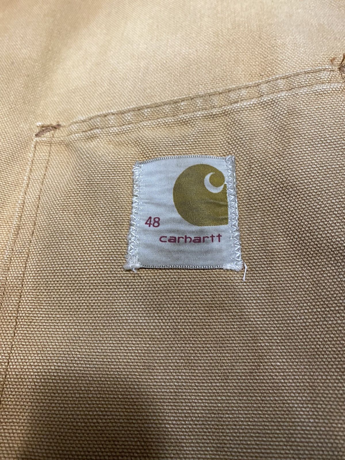 Carhartt × Vintage Vintage Carhartt Tan Insulated Chore Coat Jacket Faded 70s Size US L / EU 52-54 / 3 - 5 Thumbnail