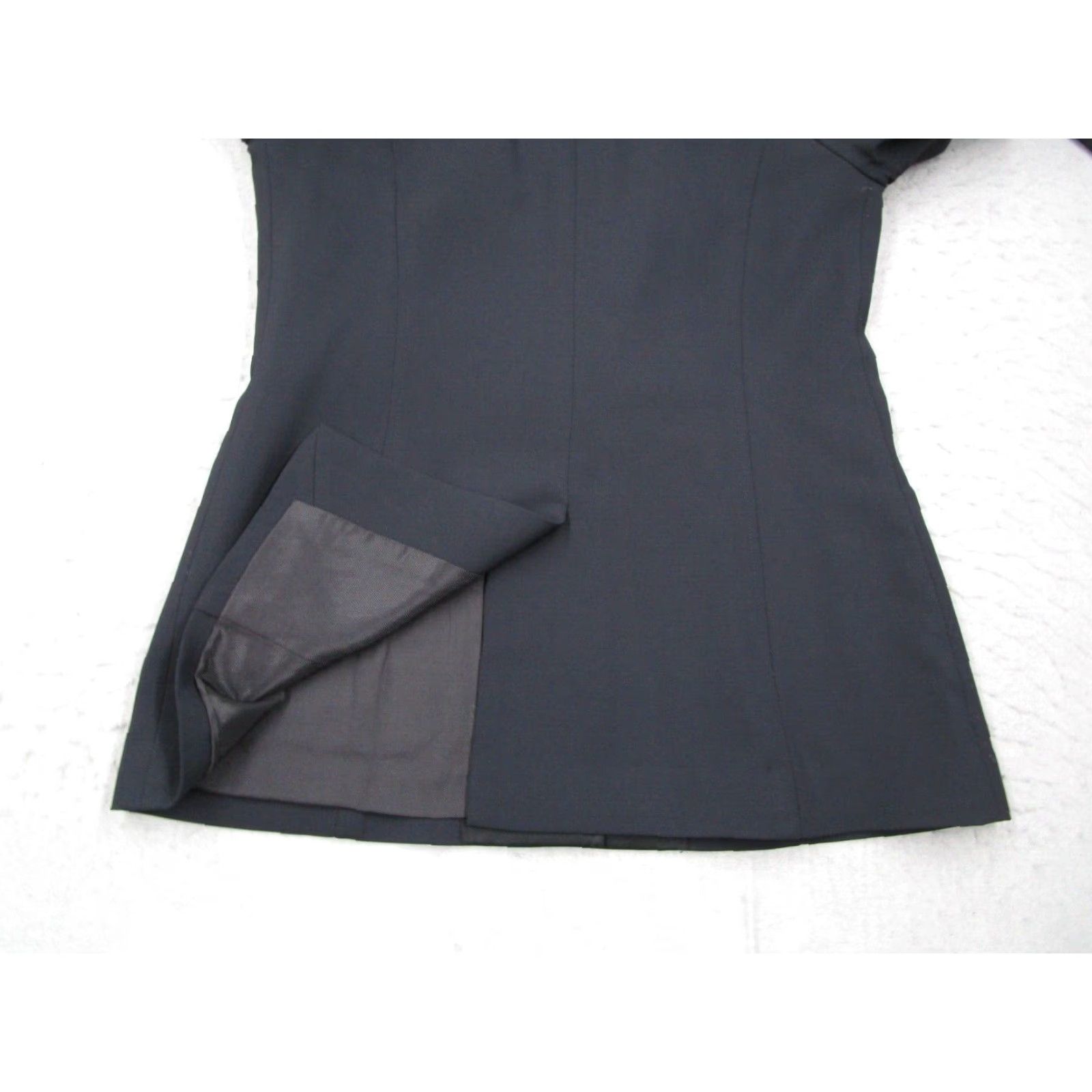 Vintage BARNEYS NEW YORK A.L.C. Jacket Women 6 Blazer One-Button Notch Short Black Wool Blend Viscose Blend Size M / US 6-8 / IT 42-44 - 5 Thumbnail