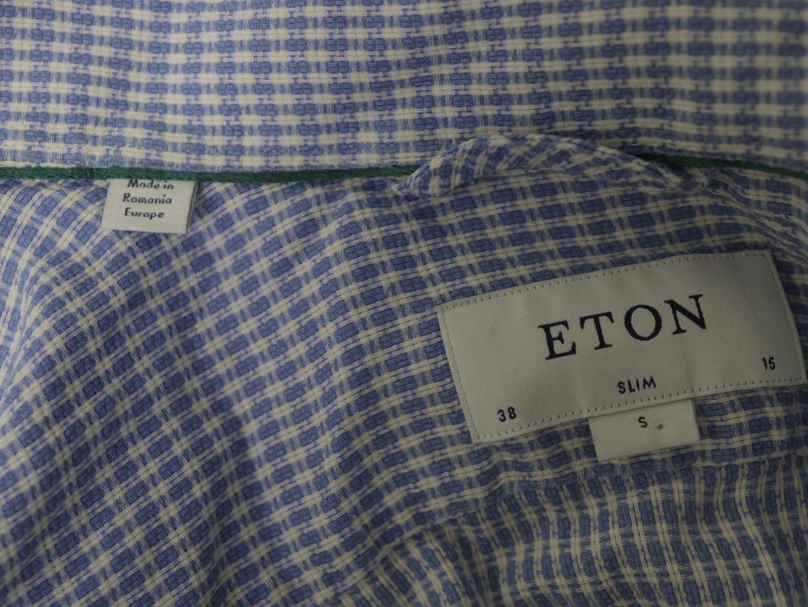 Eton Eton Multicolor Striped Cotton Slim Dress Shirt Size S/38 Size 38R - 11 Thumbnail