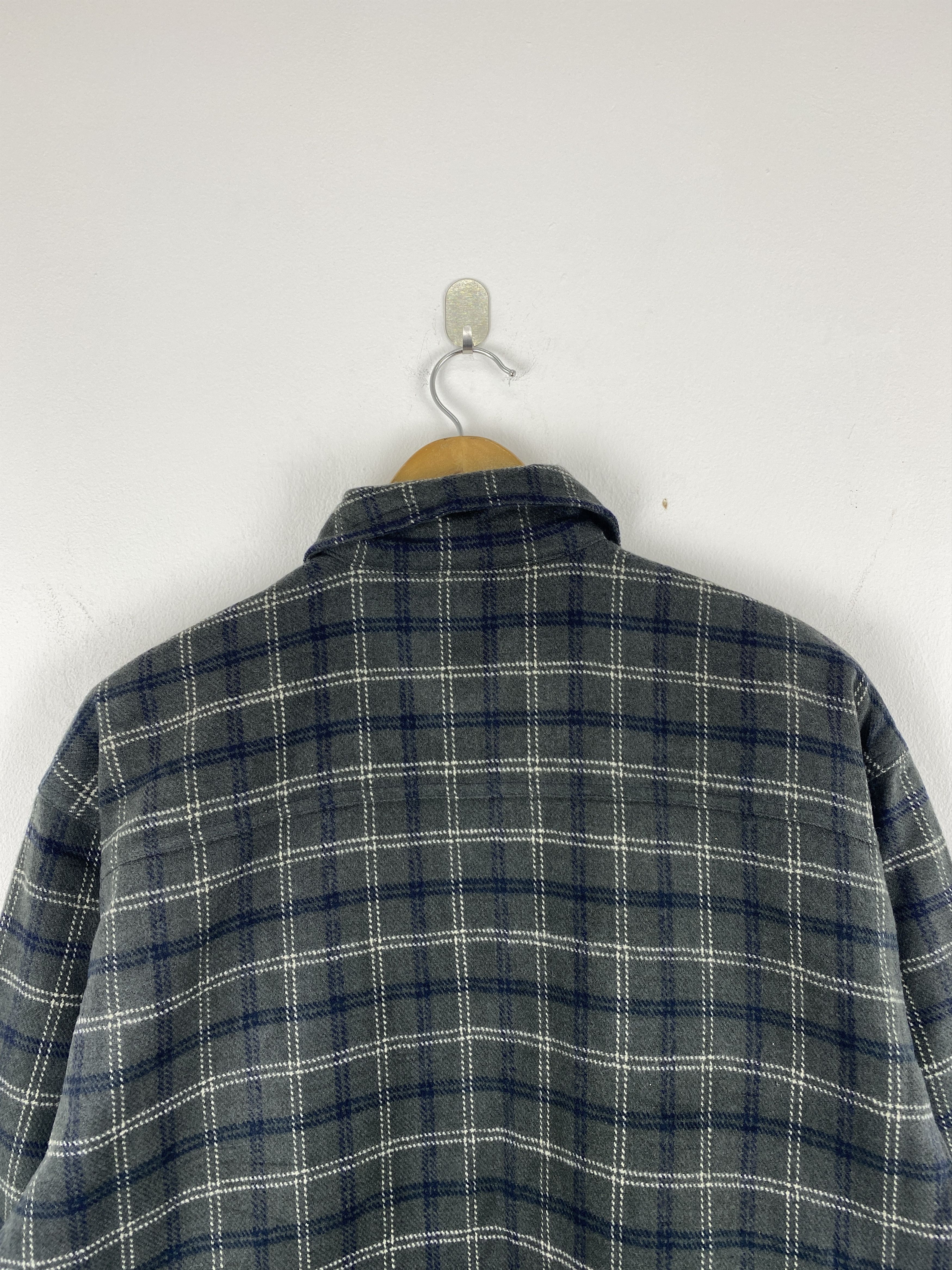 Other Vintage 80s Black bass Plaid Wool Flannel Jacket J1988 Size US L / EU 52-54 / 3 - 4 Thumbnail