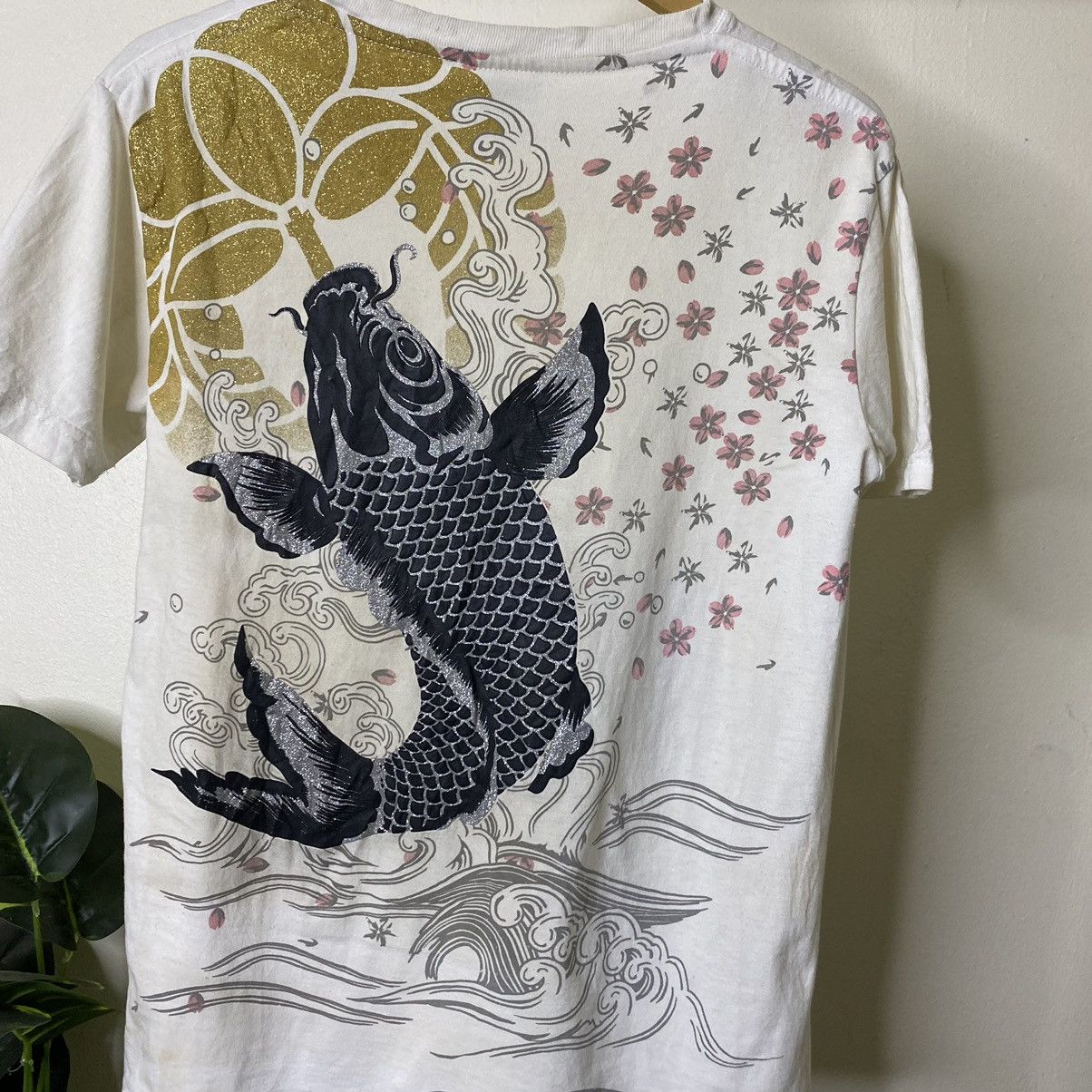 Ed Hardy × Japanese Brand Cure All Koi Fish Sukajan Ed Hardy Karakuri Style Tee Size US S / EU 44-46 / 1 - 2 Thumbnail