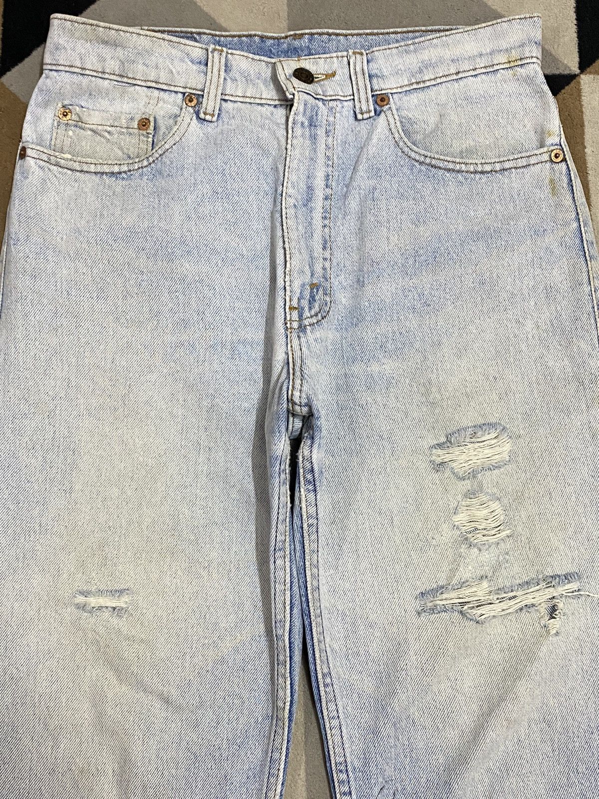Levi's Vintage Clothing Vintage Levis 510 90’s Faded Wash Distressed Jeans Size US 30 / EU 46 - 3 Thumbnail