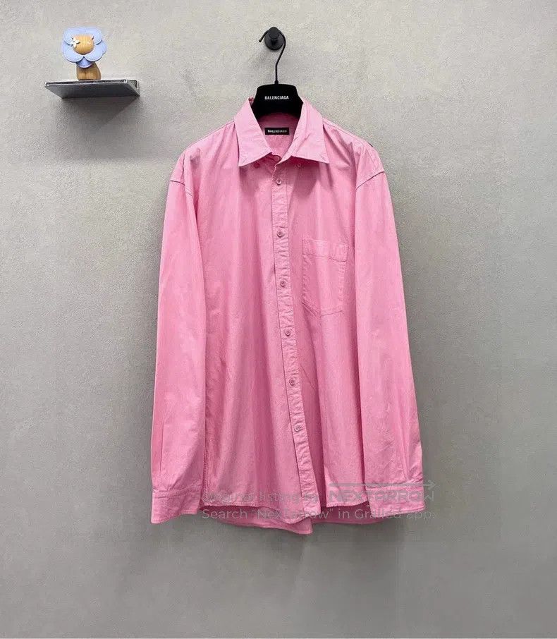 Balenciaga Pink Back Letter Shirt