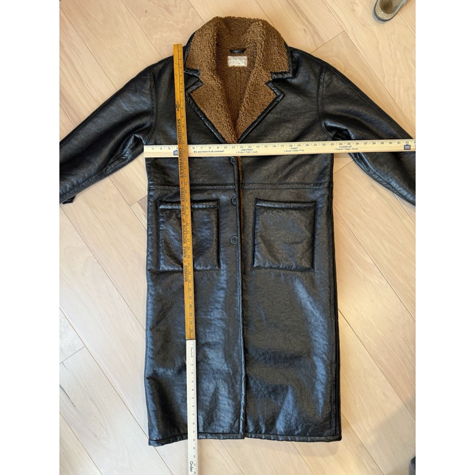 Free People Free People London Vegan Coat Women's Medium Black Long Size M / US 6-8 / IT 42-44 - 3 Thumbnail