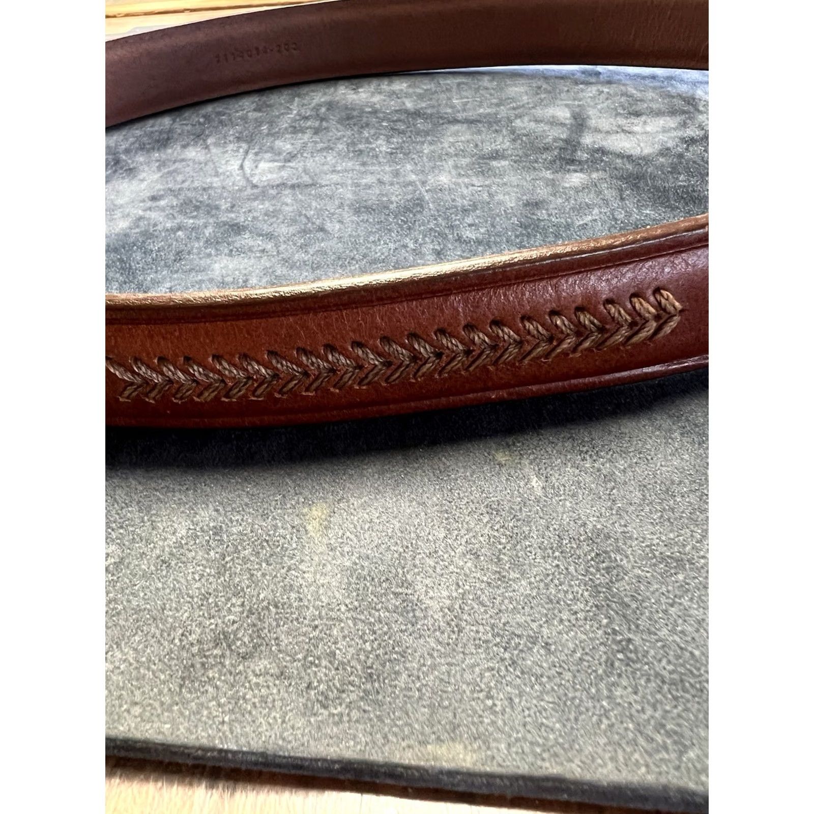 Chaps Ralph Lauren Chaps Belt Men Leather Brown 36 Brass Buckle Dress Golf Classic Adjustable Belt Size 38 - 2 Thumbnail