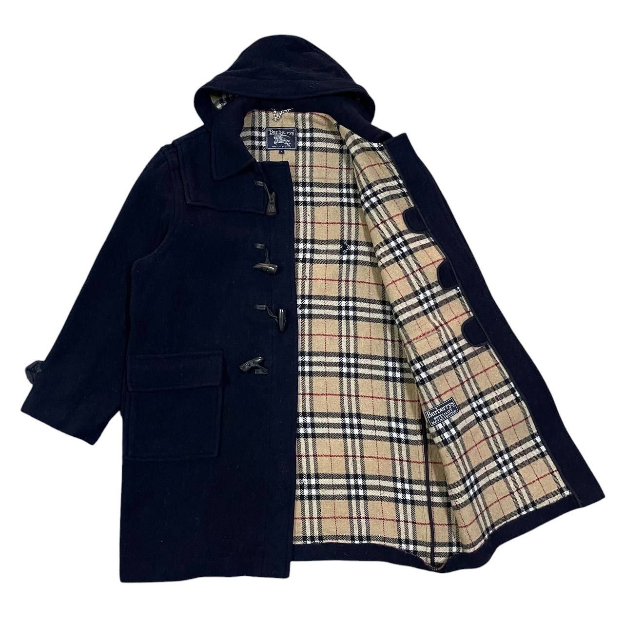 Burberry Vintage Burberry Nova Check Wool Duffle Coat Size US L / EU 52-54 / 3 - 1 Thumbnail