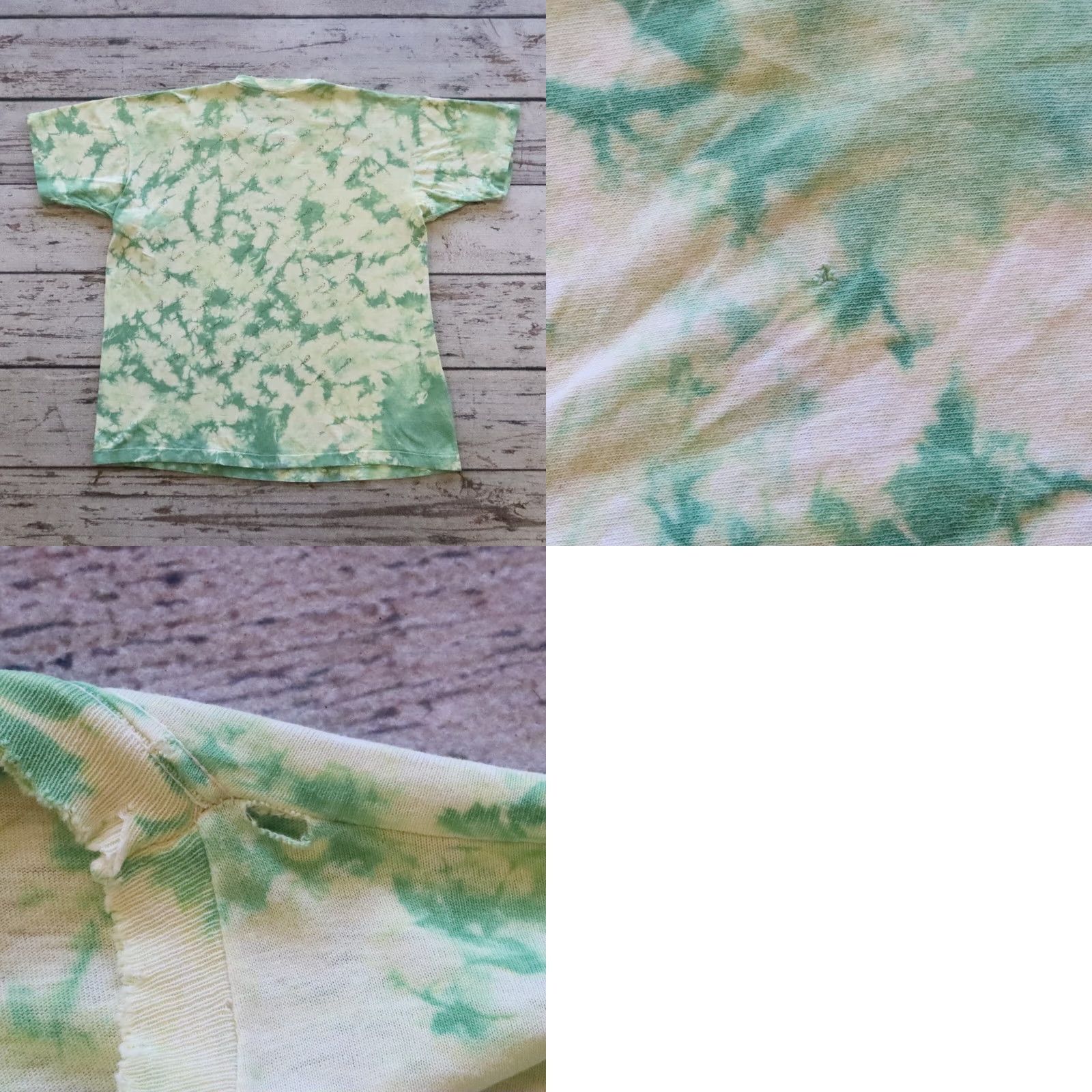 Vintage Rasputin's Vintage T-Shirt Sperm Tye Dye XXL Mens Cotton Green 2XL Shirt Rock N' Roll Store Sperm Tye Dye Tshirt 1980s Mens Size US XXL / EU 58 / 5 - 9 Thumbnail