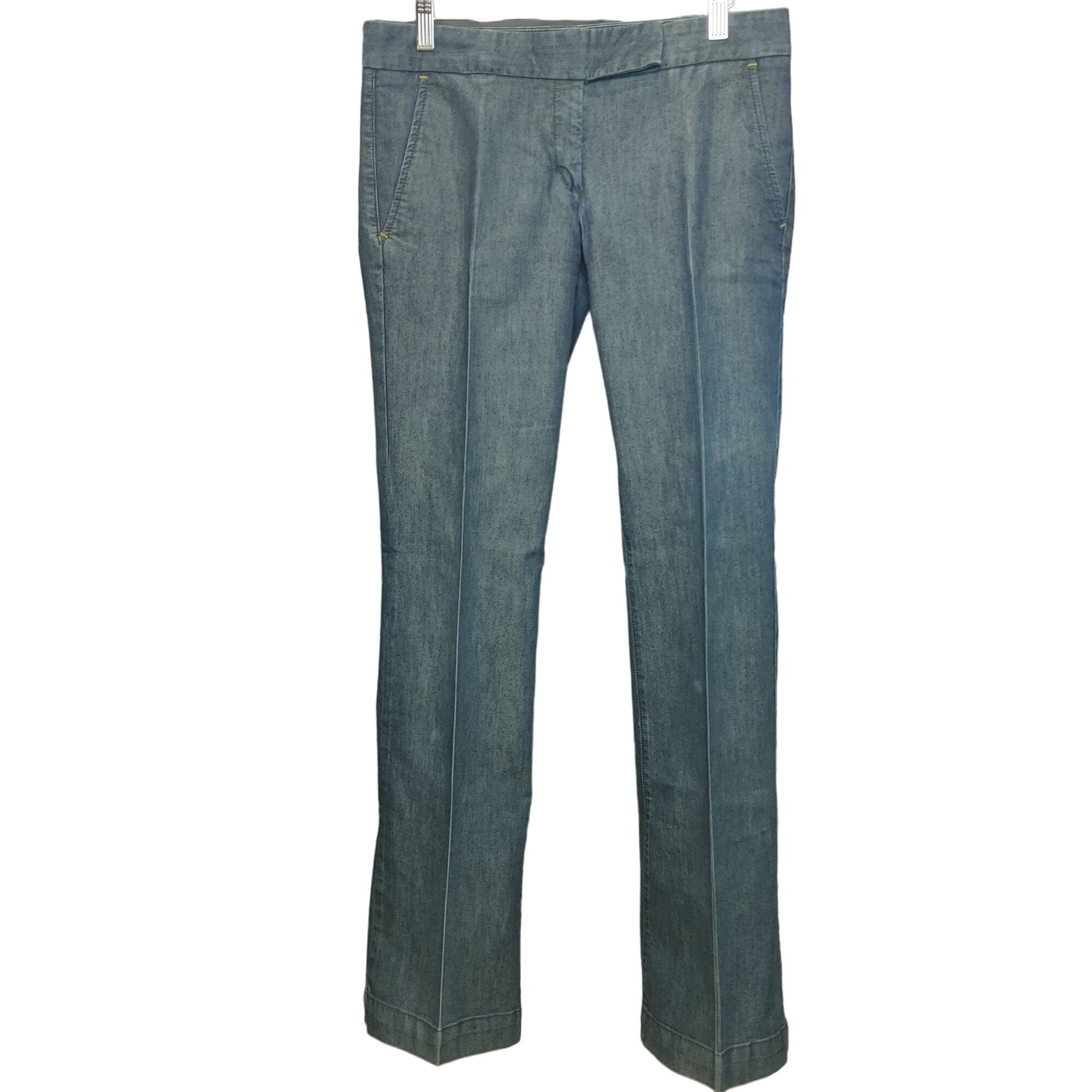 Other Express Design Studio - Women's Blue Denim Straight Leg Stre Size 27" / US 4 / IT 40 - 1 Thumbnail