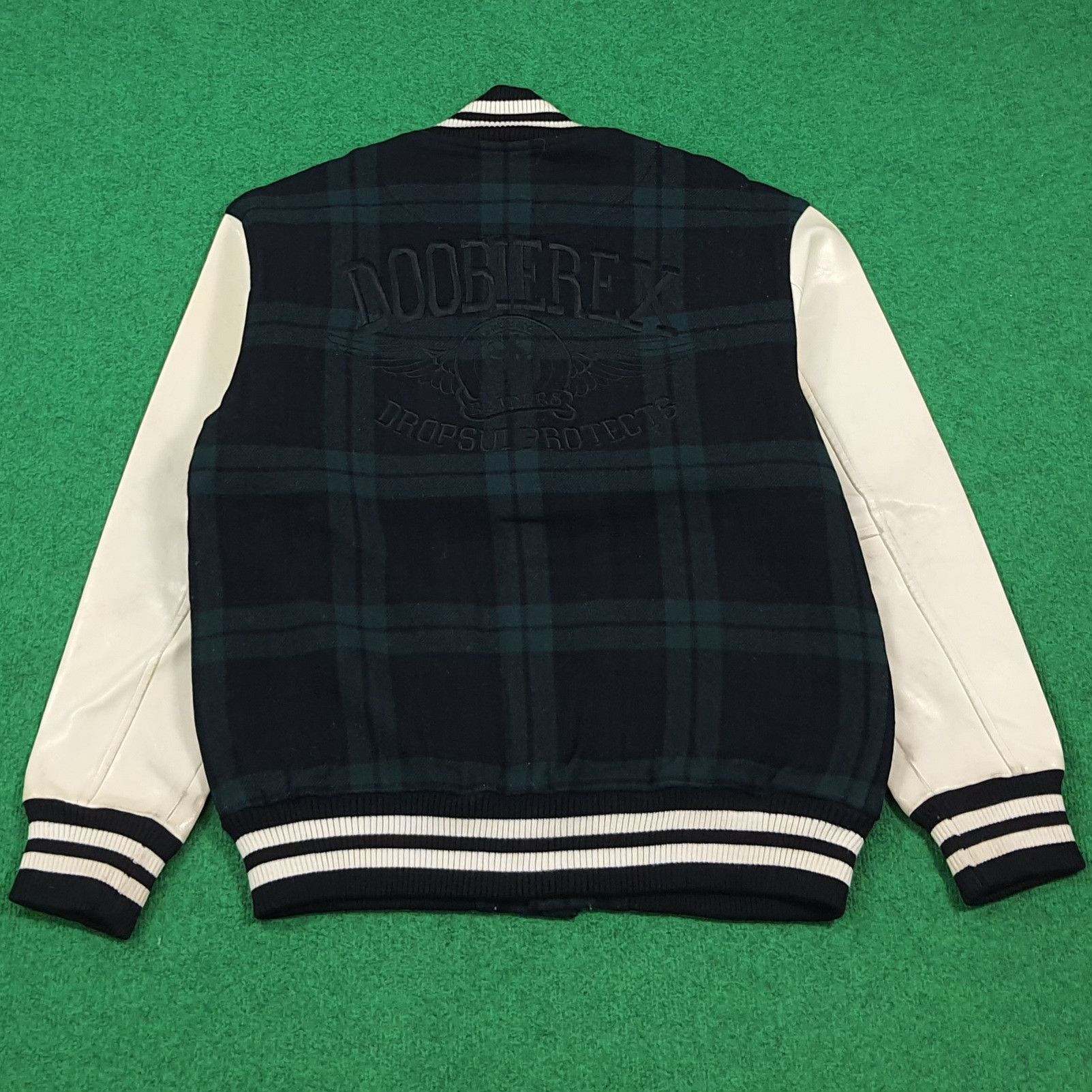 Japanese Brand Vintage Doobierex Plaid Varsity Jacket Wool Blend C309N15 Size US L / EU 52-54 / 3 - 3 Thumbnail