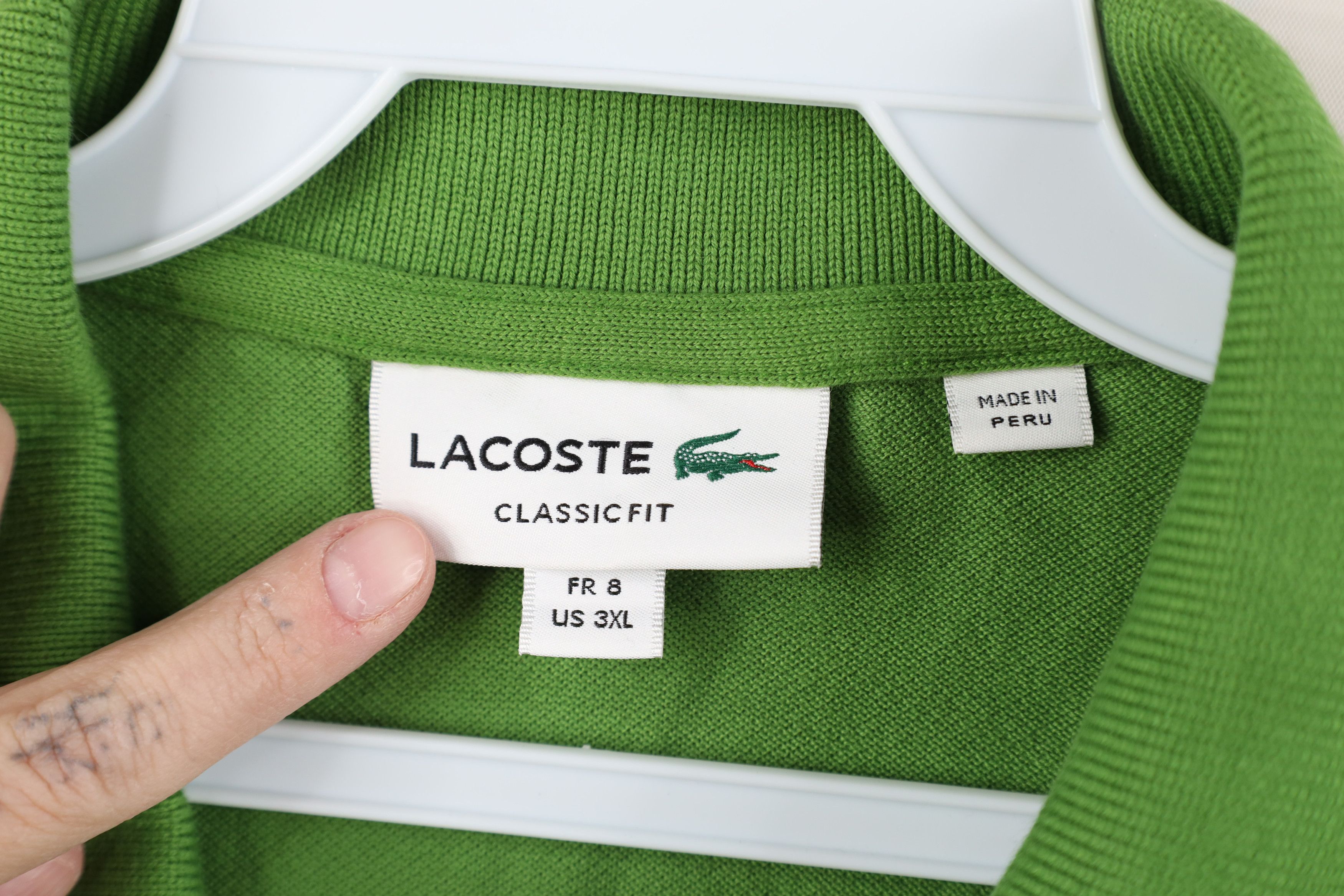 Lacoste Lacoste Classic Fit Croc Logo Collared Golf Polo Shirt Green Size US XXL / EU 58 / 5 - 10 Thumbnail