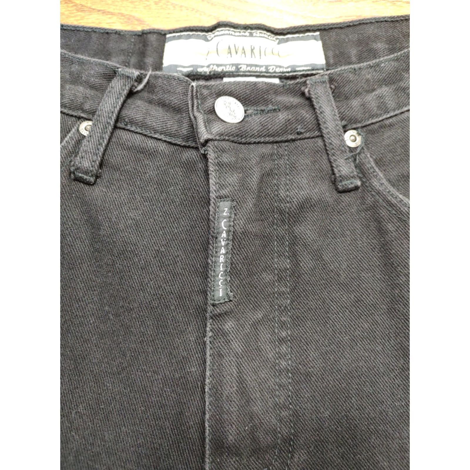 Denime VINTAGE Z Cavaricci Jeans Regular Fit Denim Black Womens 29x32 Zip 5-Pocket Stretch Classic Retro Y2K Vintage Shirt? Size 29" - 3 Thumbnail