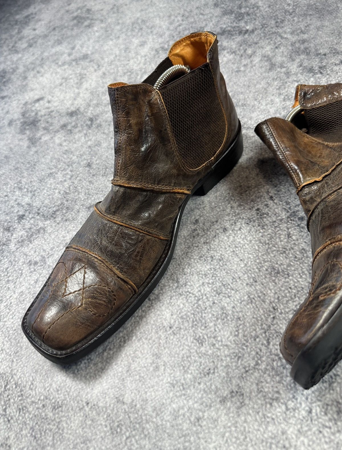Genuine Leather Y2K Leather Casual Boots Avant Garde Streetwear Rare Cowboy Size US 10 / EU 43 - 3 Thumbnail