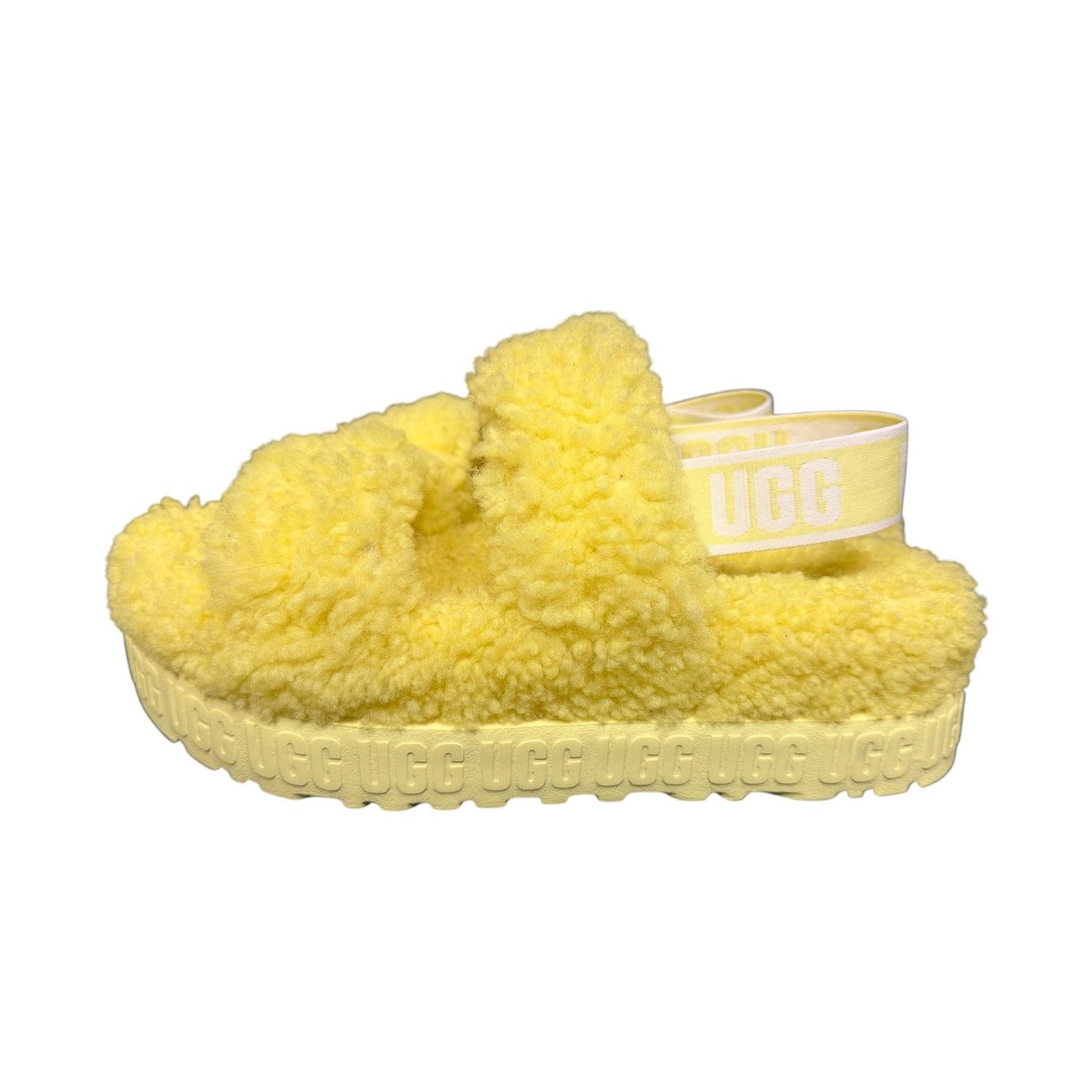 Ugg UGG Oh Fluffita Lambswool Slip On Sandals Yellow Women's 9 Size US 9 / IT 39 - 4 Thumbnail