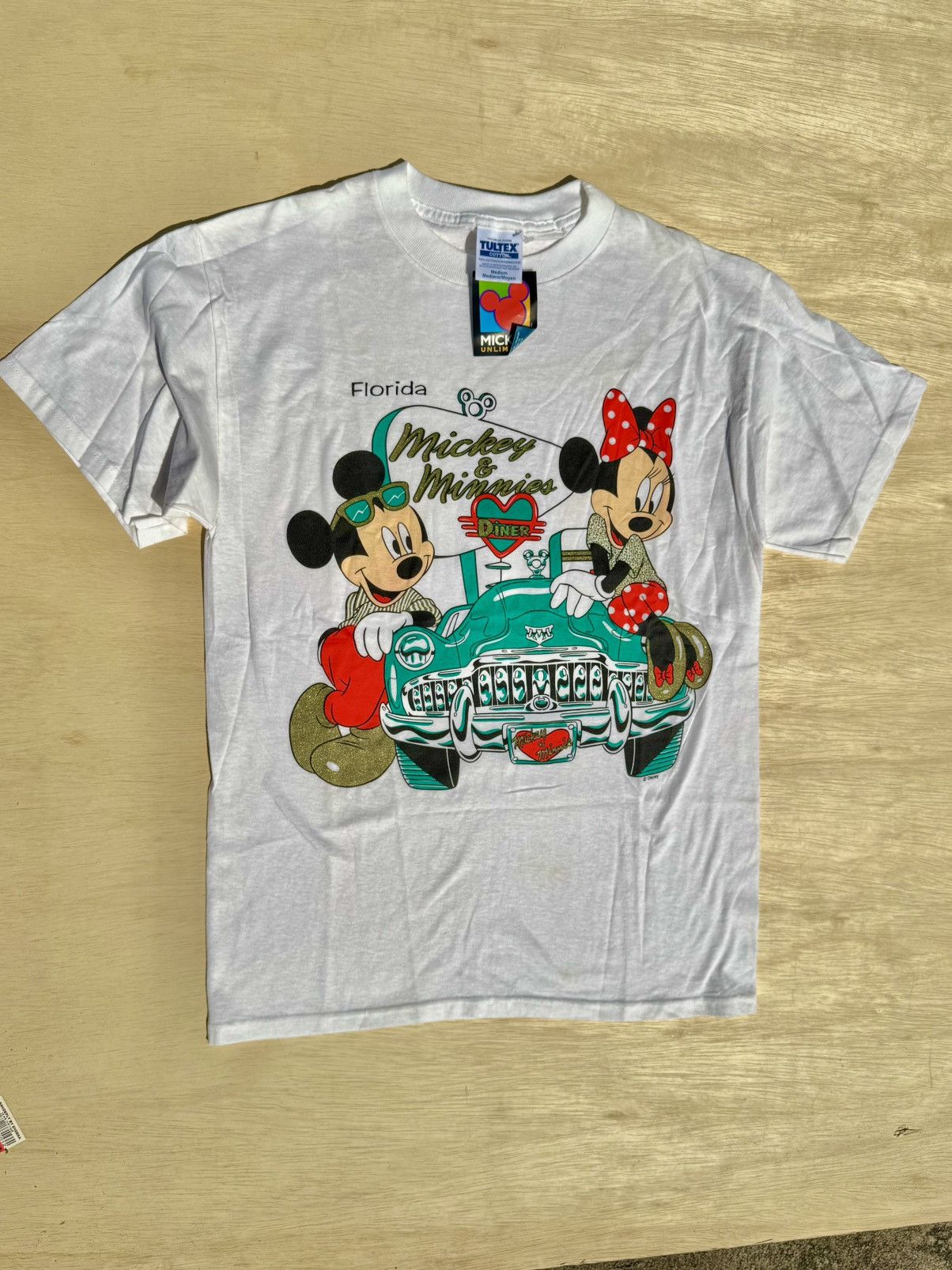 Disney × Mickey Mouse × Vintage Vintage Disney Mickey Minnie AOP T-Shirt (New With Tags) Size US M / EU 48-50 / 2 - 1 Thumbnail