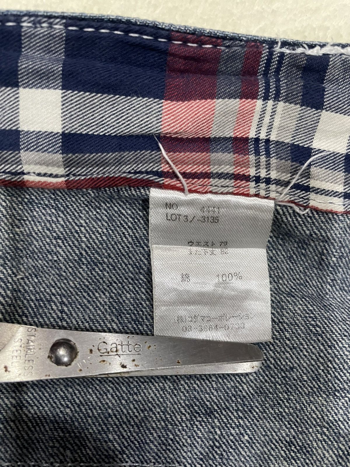 Japanese Brand Vintage Memory Special Double Waist Faded Dark Blue Jeans Size US 32 / EU 48 - 9 Thumbnail