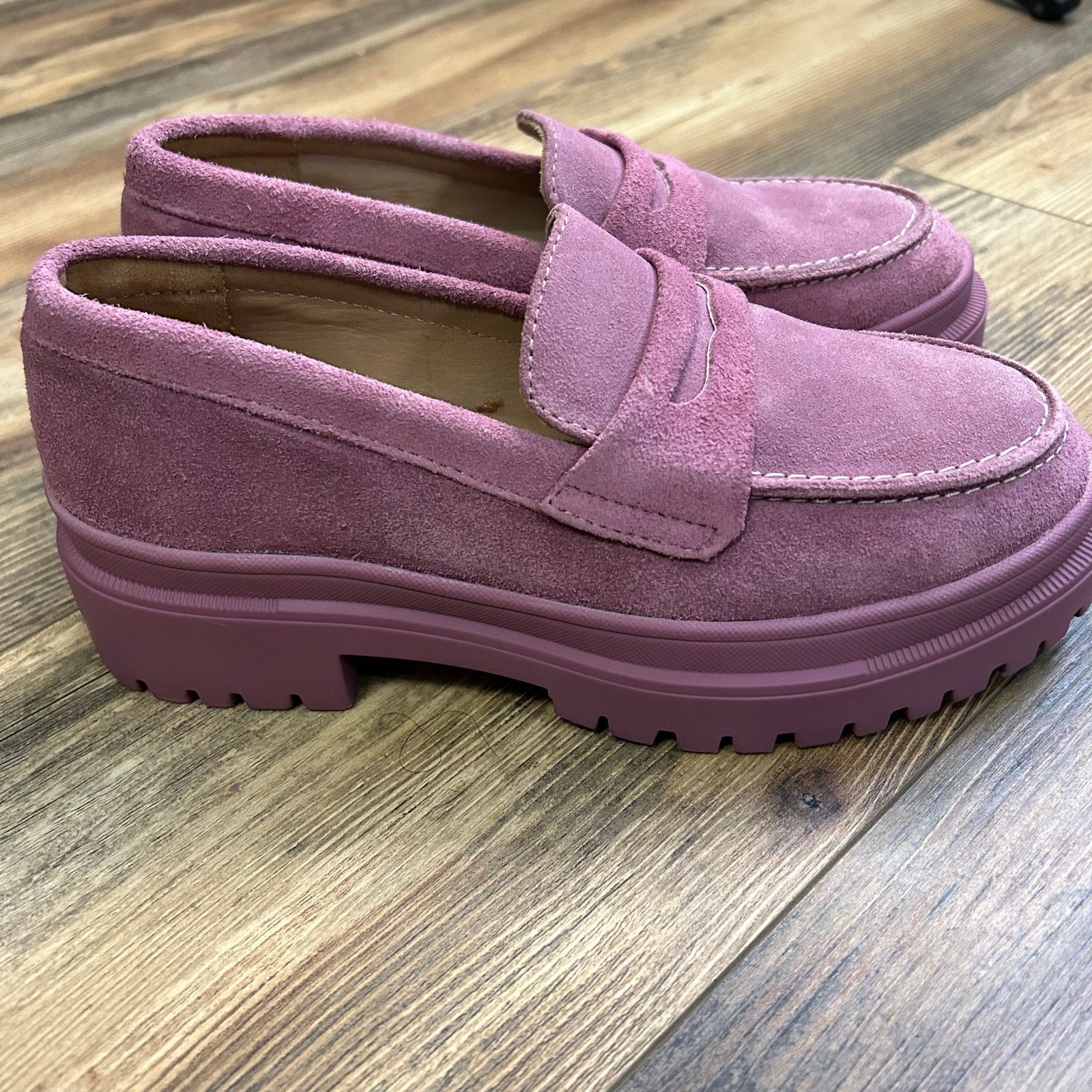 Portland Leather Portland Leather Patina Zoe Chunky Loafers Shoes Pink 6 Size US 6 / IT 36 - 2 Thumbnail