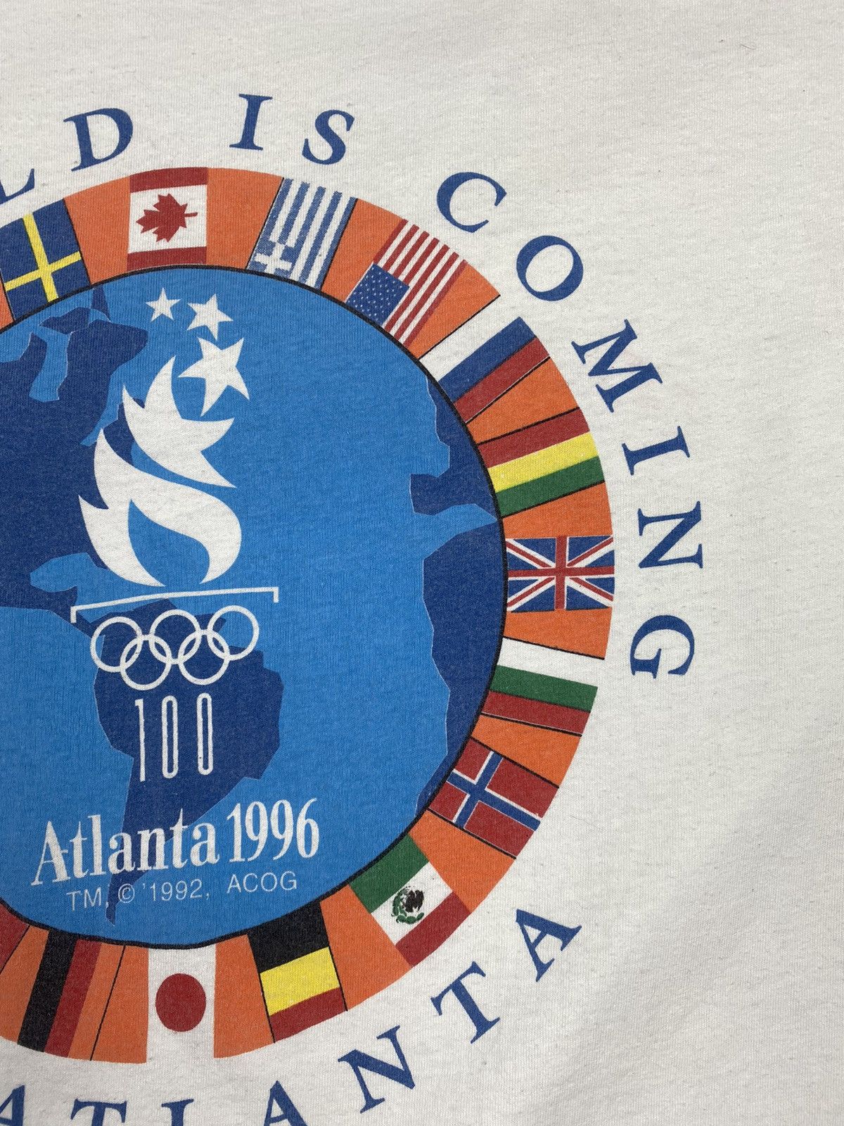 Vintage Vintage Atlanta 1996 Olympics Game Tee Size US XL / EU 56 / 4 - 8 Thumbnail