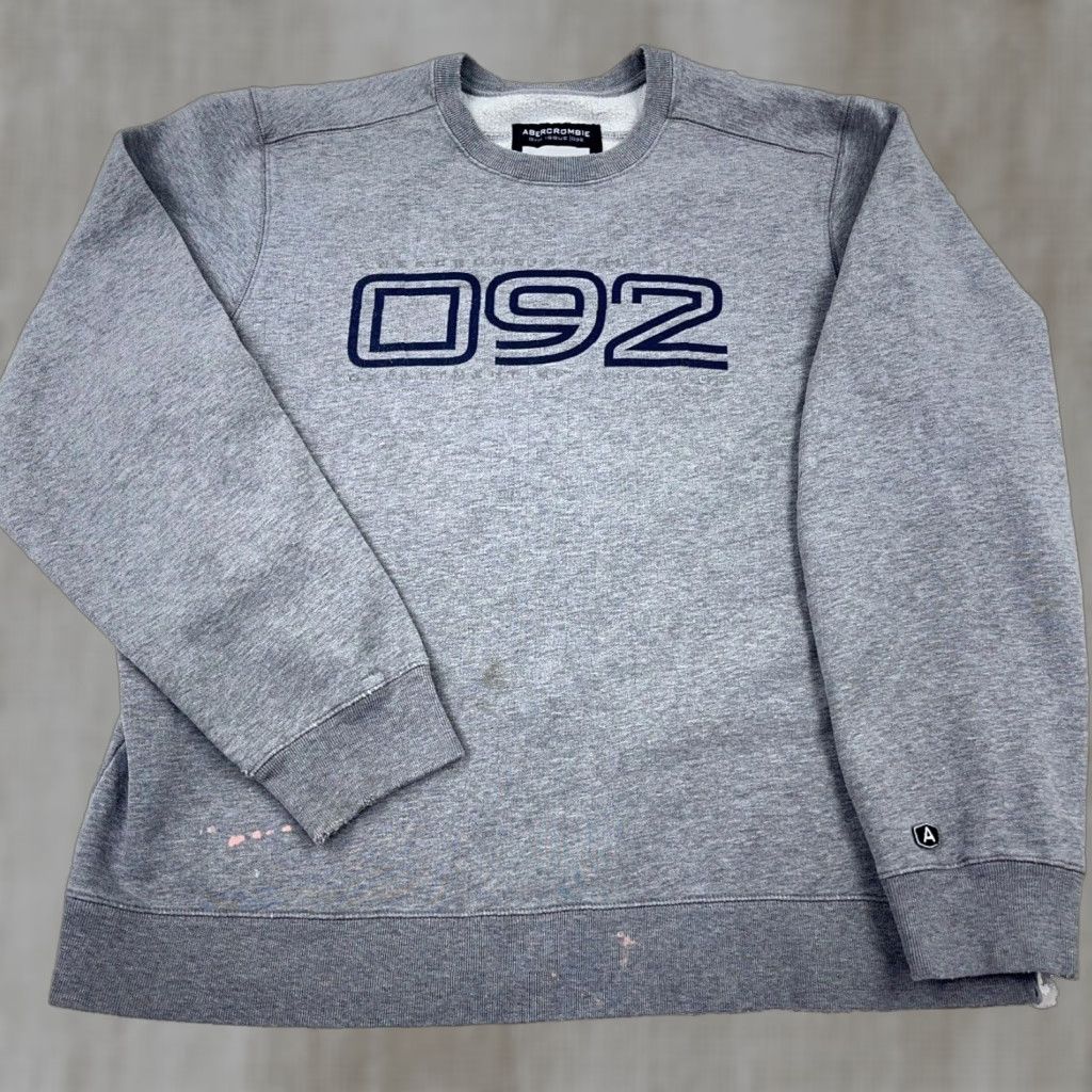 Abercrombie & Fitch VINTAGE Abercrombie & Fitch Sweatshirt Men XL Gray Y2K 2000s Gym Faded Grunge Worn Size US XL / EU 56 / 4 - 1 Thumbnail