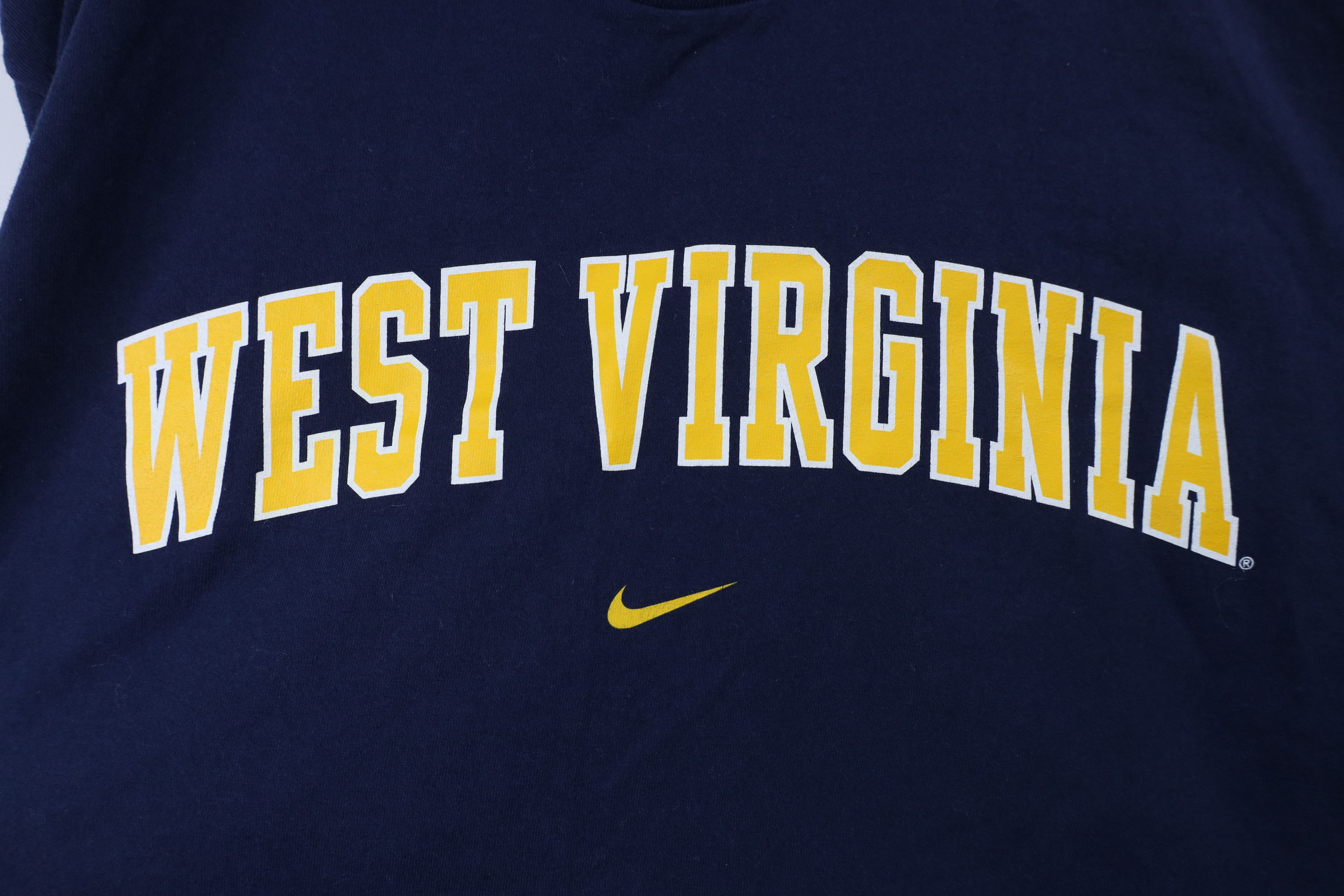 Nike × Vintage Vintage Nike Center Swoosh West Virginia University T-Shirt Size US XL / EU 56 / 4 - 4 Thumbnail