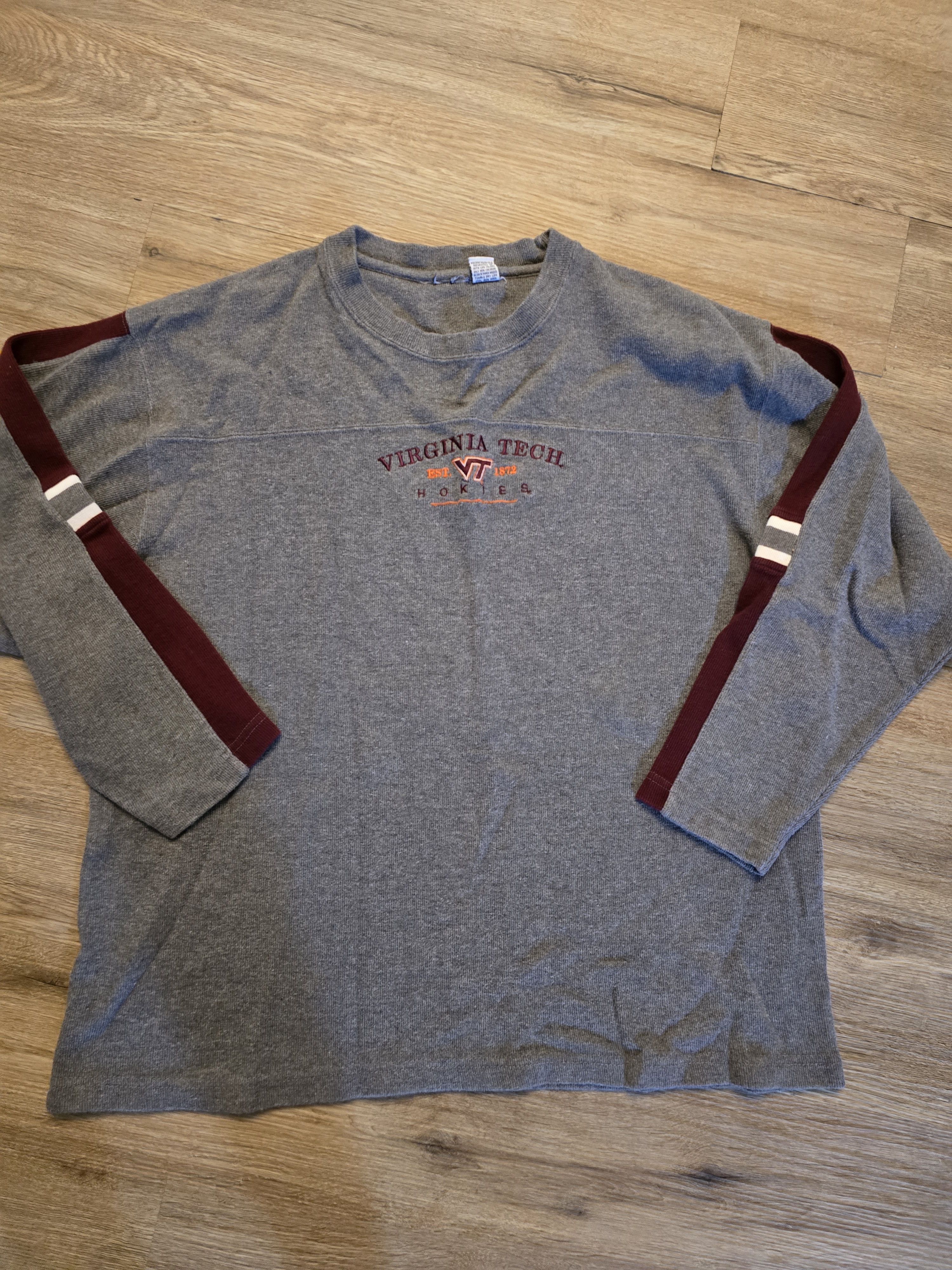 Vintage Vintage Virginia Tech VT Hokies Long Sleeve Shirt XL Size US XL / EU 56 / 4 - 2 Thumbnail