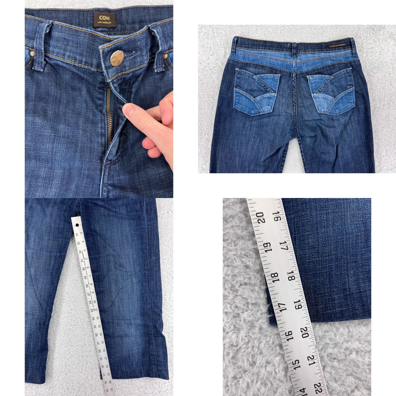 Citizens Of Humanity Citizens of Humanity COH Jeans Capri Womens 8 Blue Cotton Denim Medium Stretch 5-Pocket Designer American United States 2000s Womens jeans Size 30" / US 8 / IT 44 - 8 Thumbnail