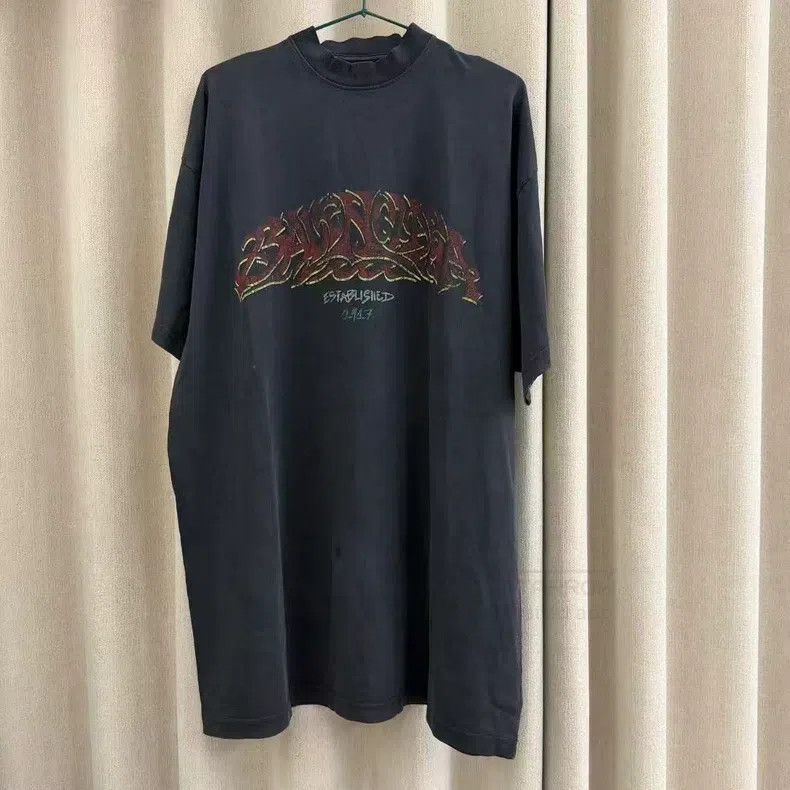 Balenciaga Balenciaga Solid color pattern print short-sleeve - Black Size US M / EU 48-50 / 2 - 1 Thumbnail