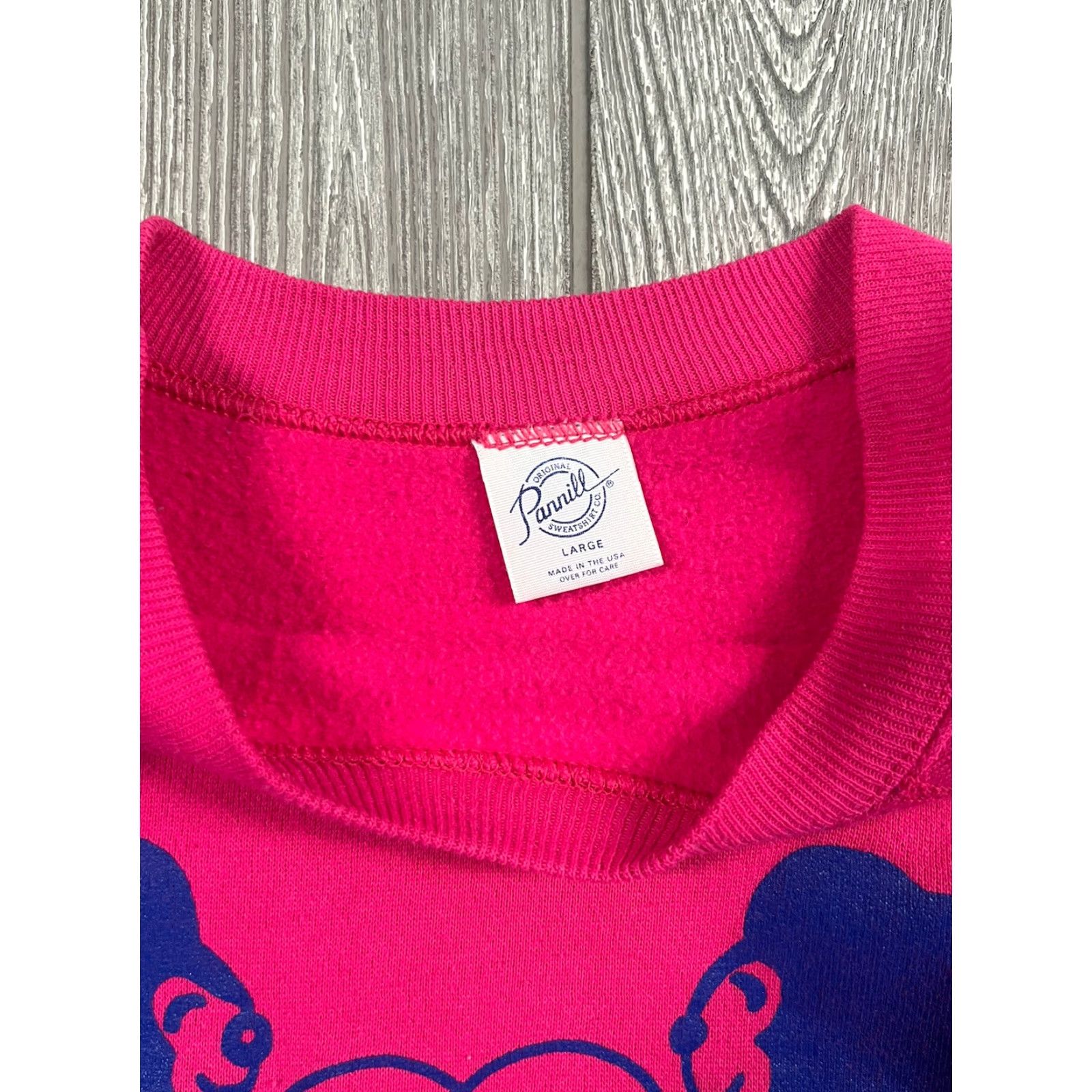 Twins VINTAGE Pannill Sweatshirt Women’s L Maternity 80s Pink Graphic Print “There’s More Two Love” Size L / US 10 / IT 46 - 4 Thumbnail