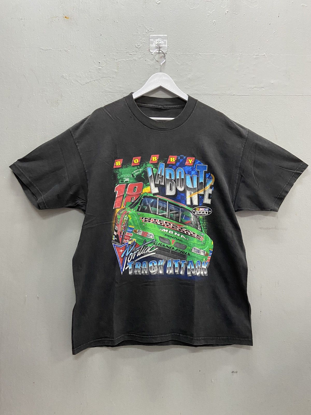 NASCAR VINTAGE BOBBY LABONTE 18 PONTIAC TRACK ATTACK TEE SHIRT Size US XL / EU 56 / 4 - 1 Thumbnail