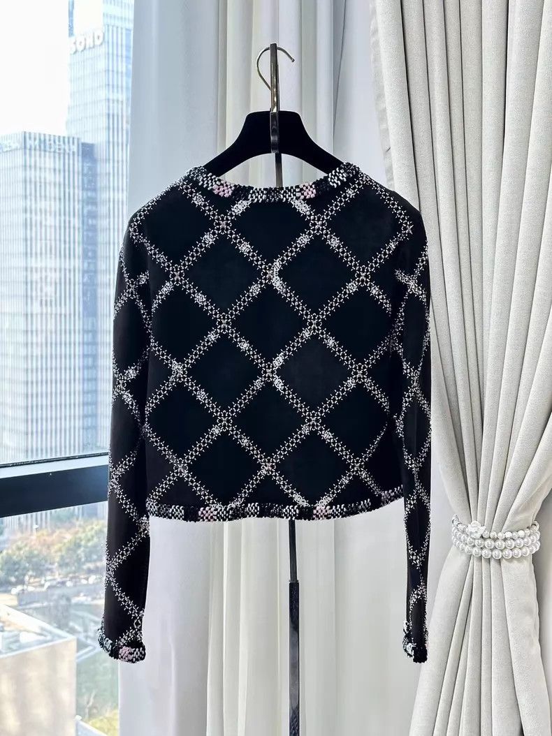 Chanel Chanel Heavy industry suede beaded diamond plaid embroider Size XXS / US 00 / IT 34 - 3 Thumbnail