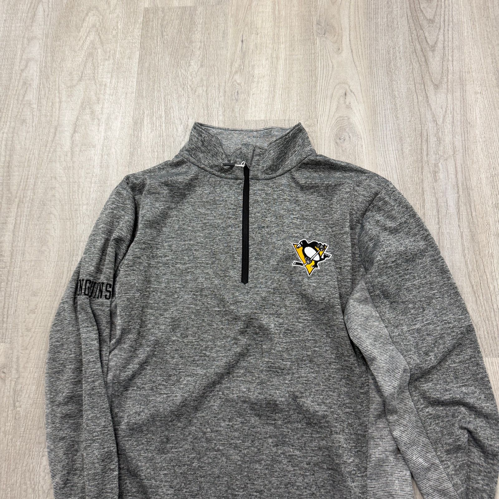 NHL NHL Pittsburgh Penguins 1/4 Zip Pullover Men's Small Gray Size US S / EU 44-46 / 1 - 2 Thumbnail