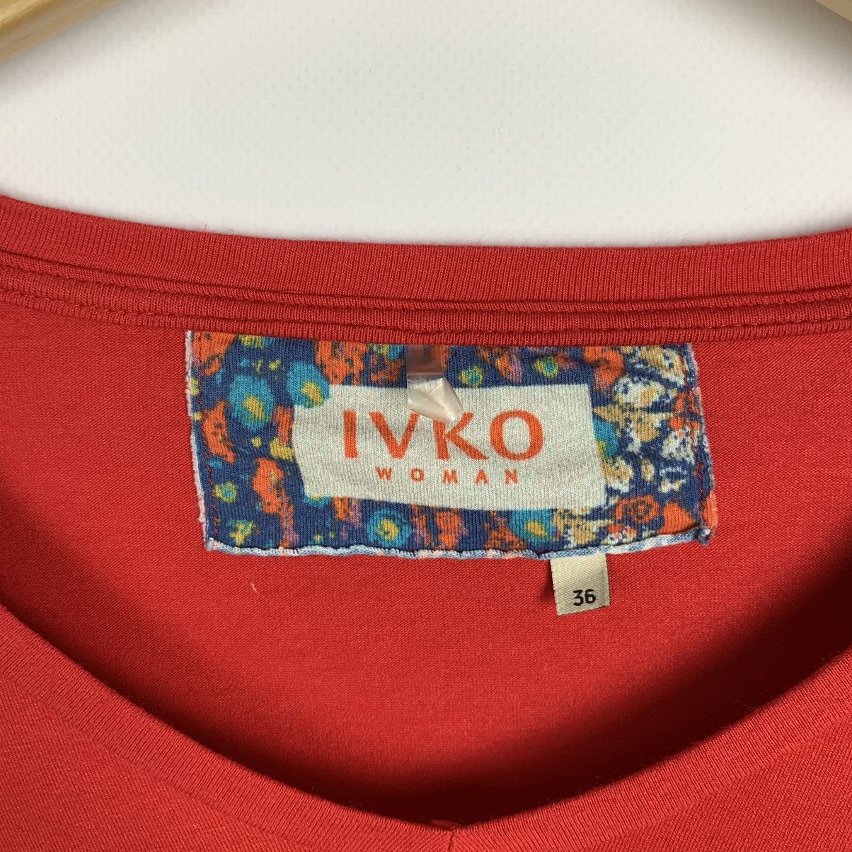 Other Ivko Woman V-Neck Long Sleeve T-Shirt Red Size 36 Luxury Size XS / US 0-2 / IT 36-38 - 11 Thumbnail
