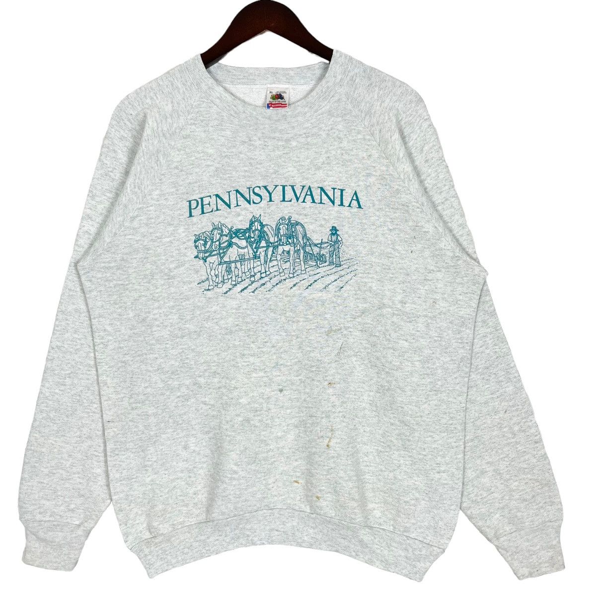 image of American Classics x Vintage Pennsylvania Sweatshirt in Grey, Men's (Size XL)